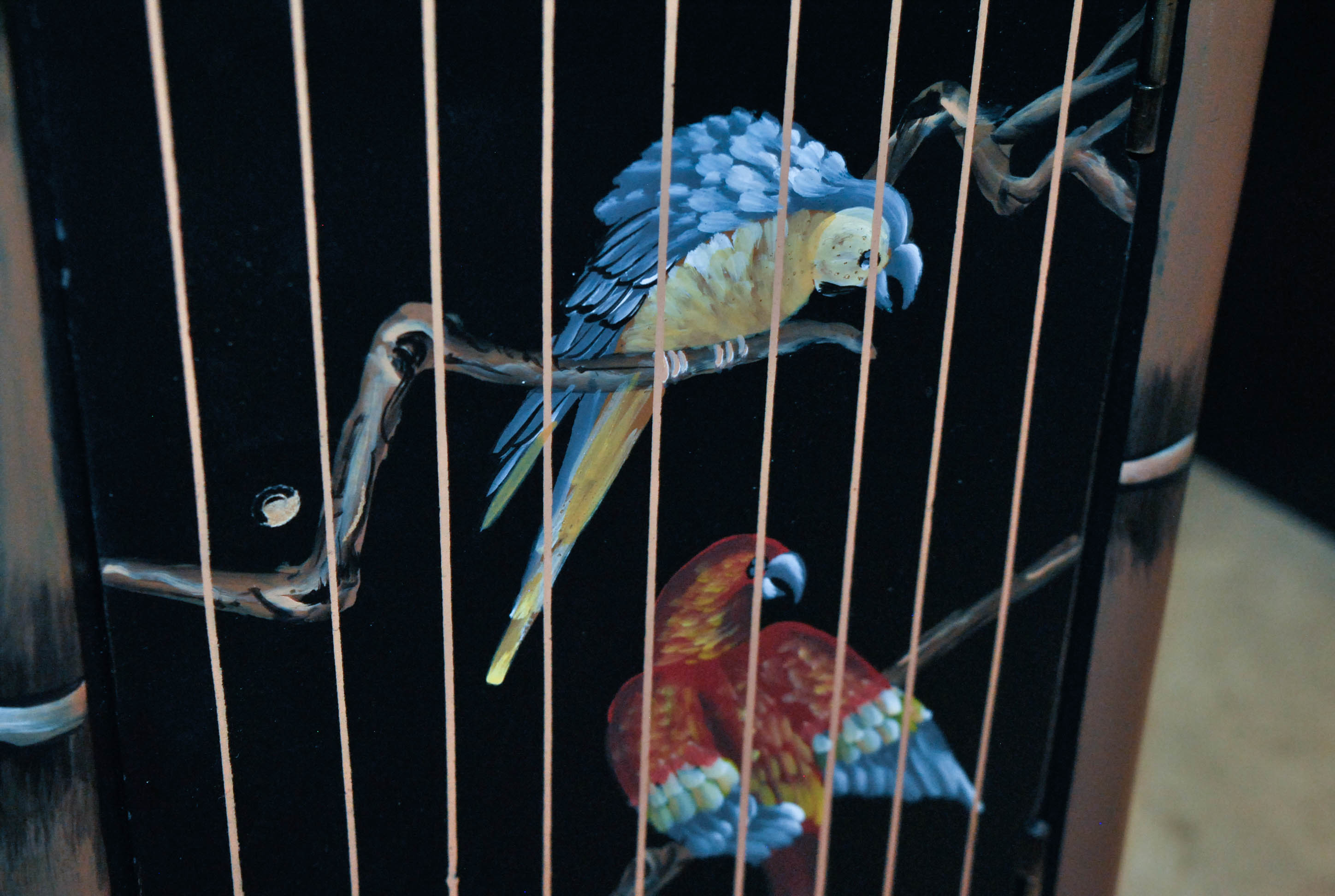 Contemporary Chinoiserie Hexagonal Black Lacquered Cabinet
