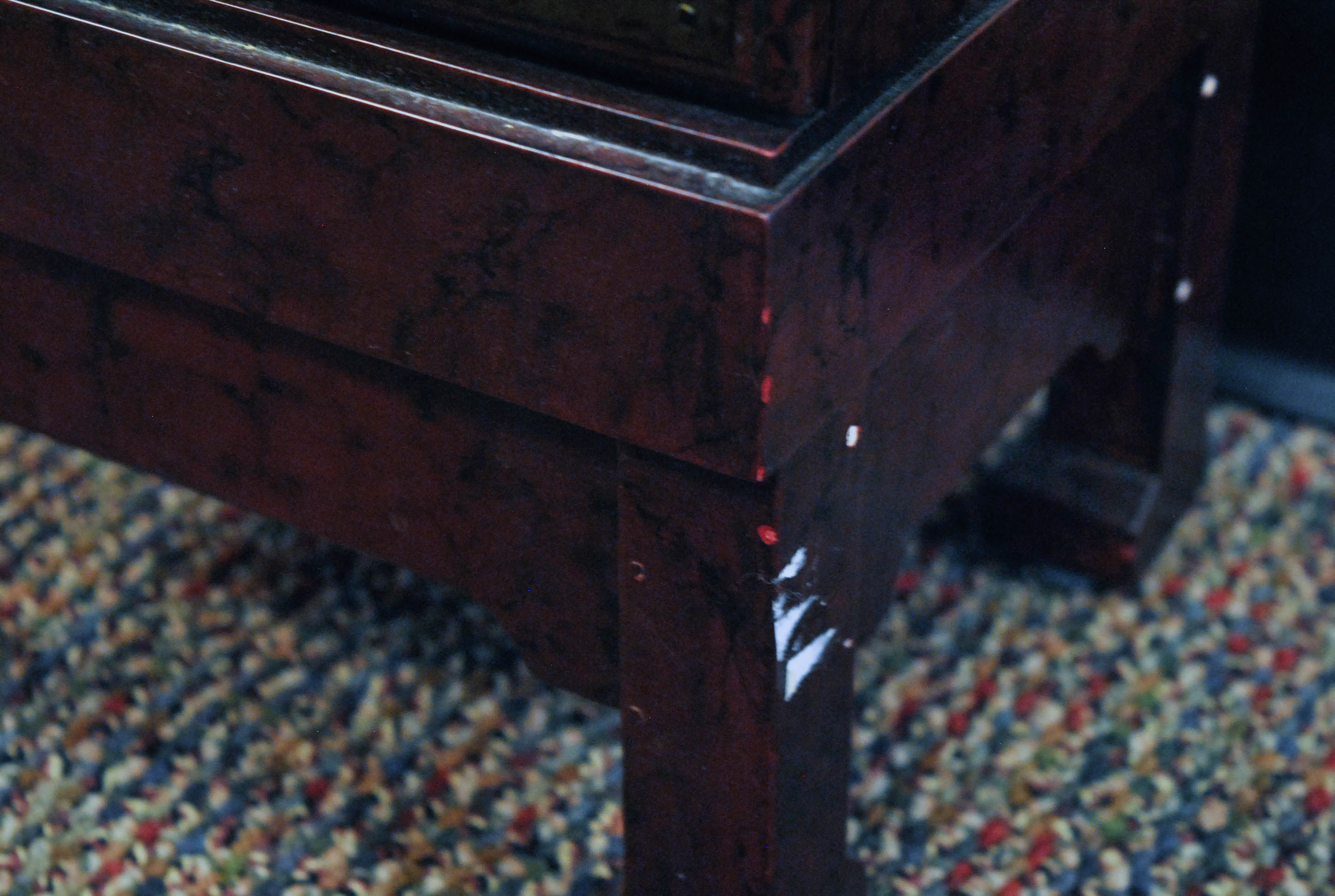 Contemporary Asian Inspired Narrow Storage Cabinet