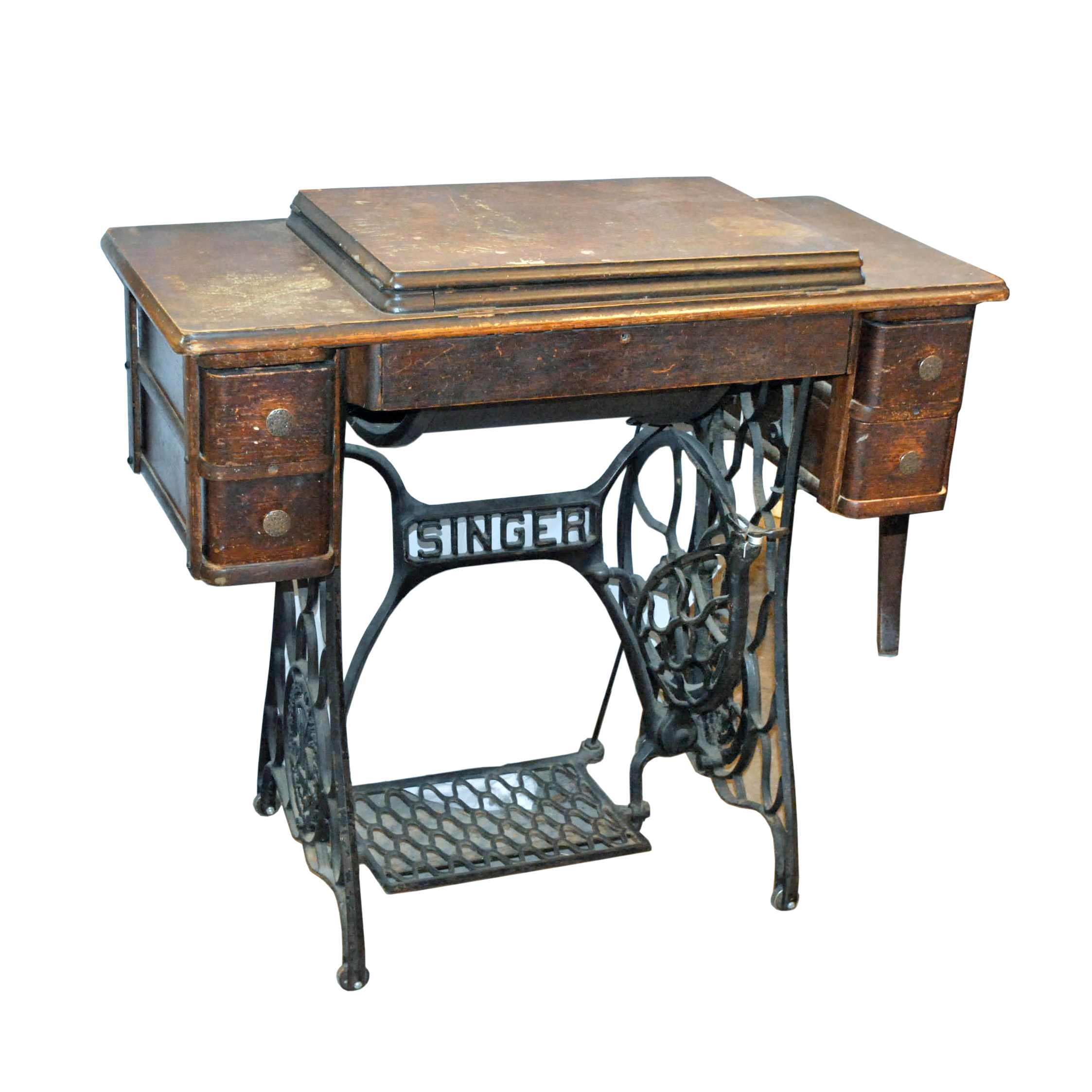 Antique Singer Treadle Sewing Machine and Cabinet
