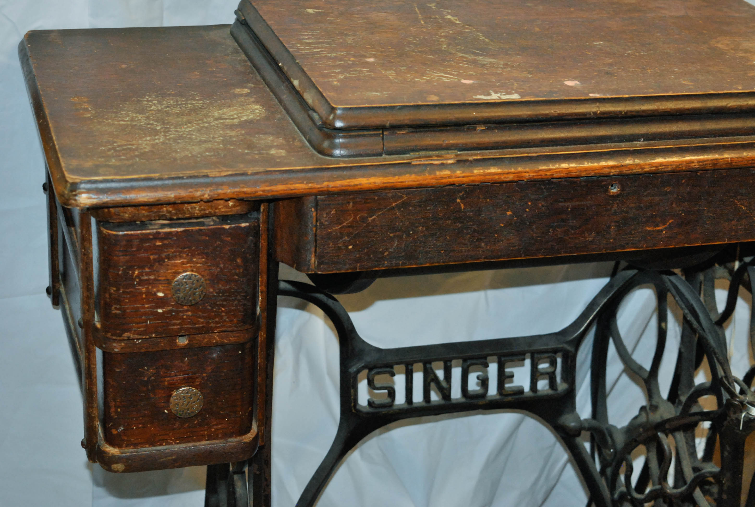 Antique Singer Treadle Sewing Machine and Cabinet