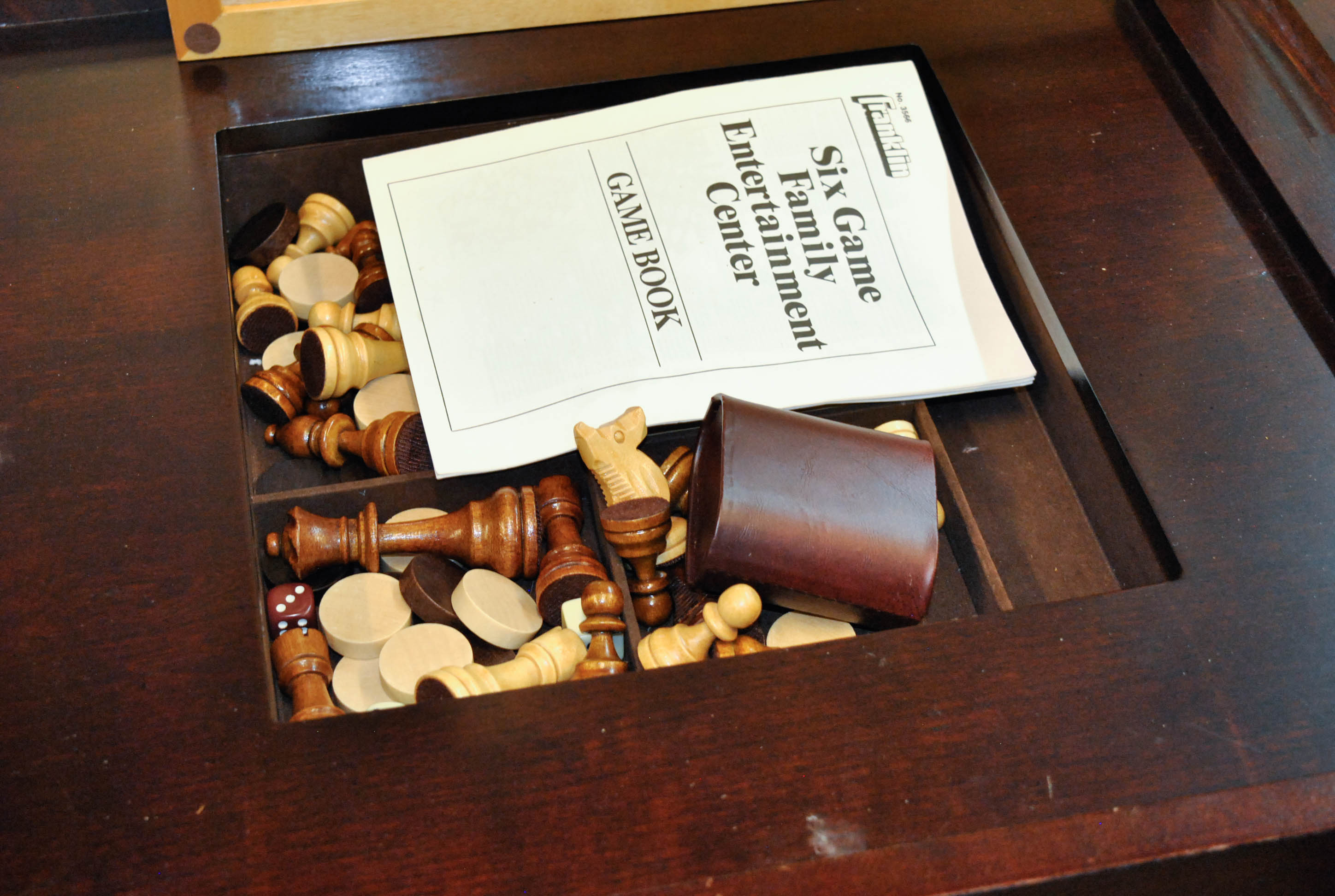 Vintage Dark Cherry Six-In-One Game Table by Franklin