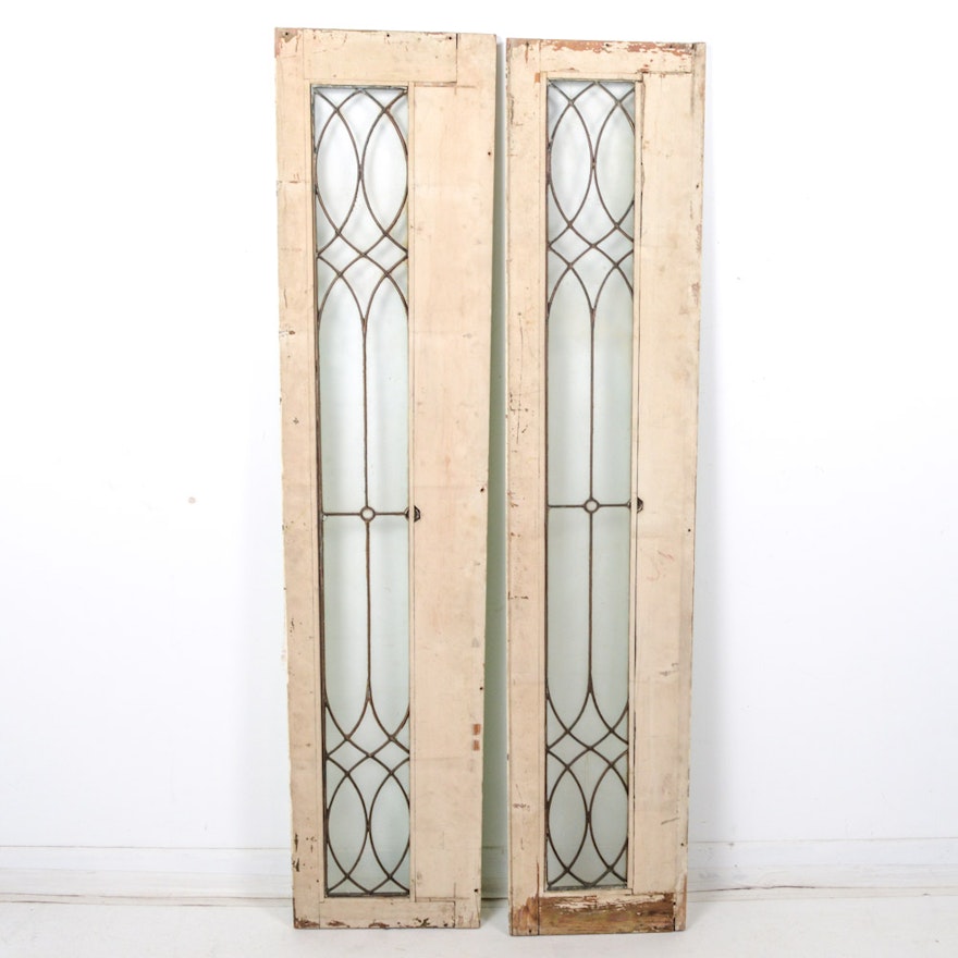 Antique Lead Pane Window Panels