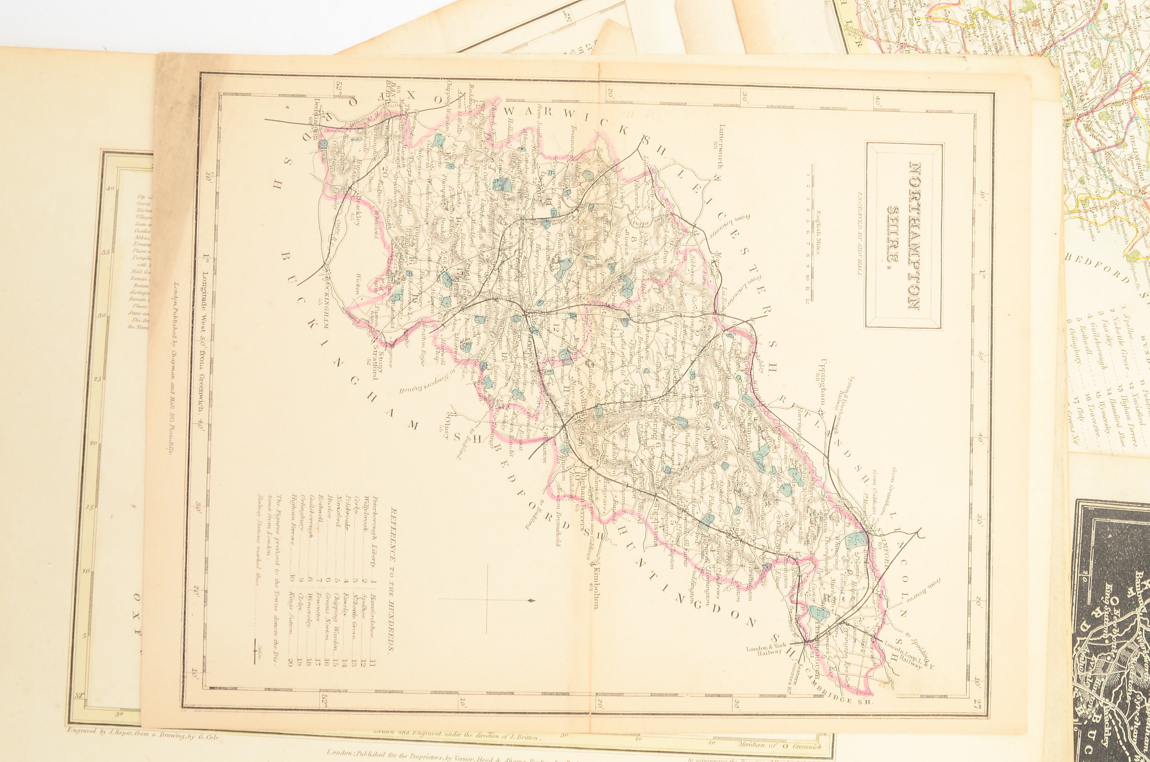 Group of Unframed Antique Maps of Northamptonshire