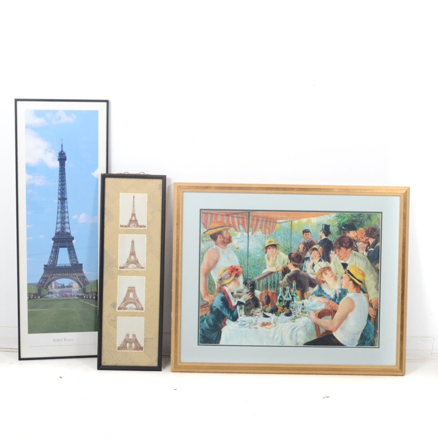 Offset Lithographs of Paris and Renoir's "Luncheon of the Boating Party"