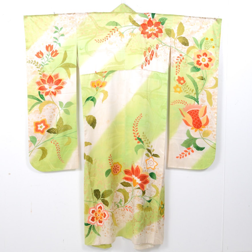 Japanese Silk Furisode Kimono