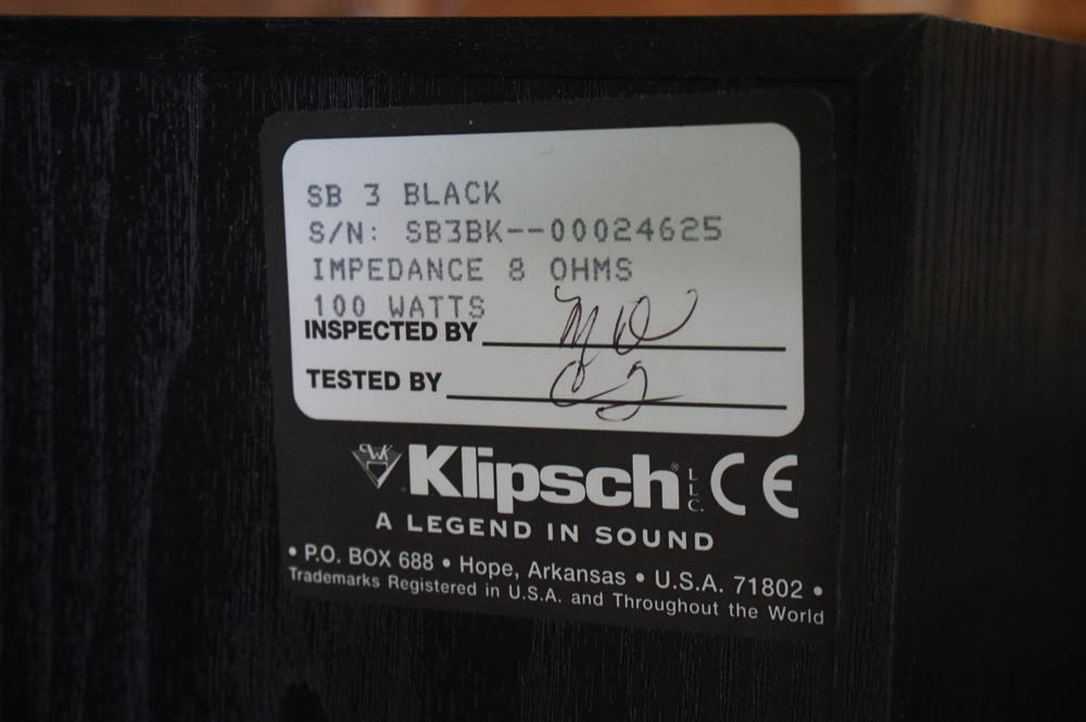 Klipsch SB 3 Bookshelf Speakers