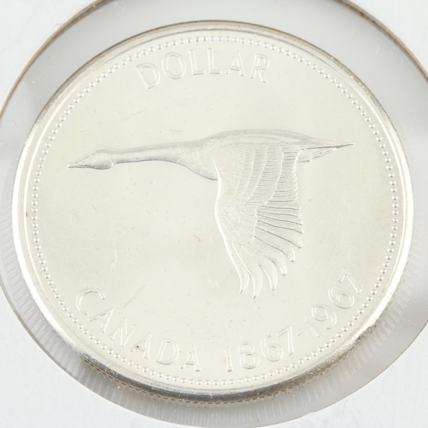 1967 Canadian Silver Dollar (100 Year commemorative)