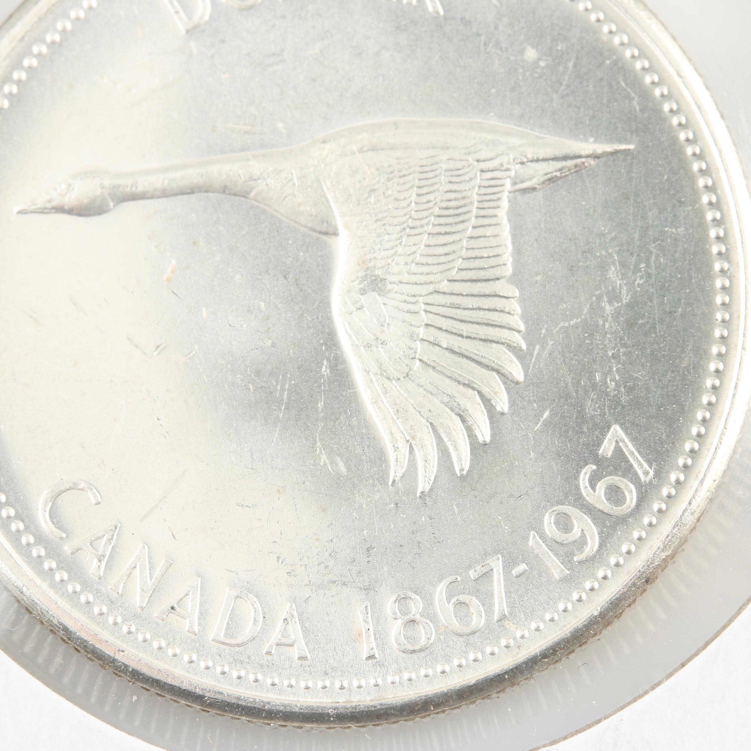 1967 Canadian Silver Dollar (100 Year commemorative)