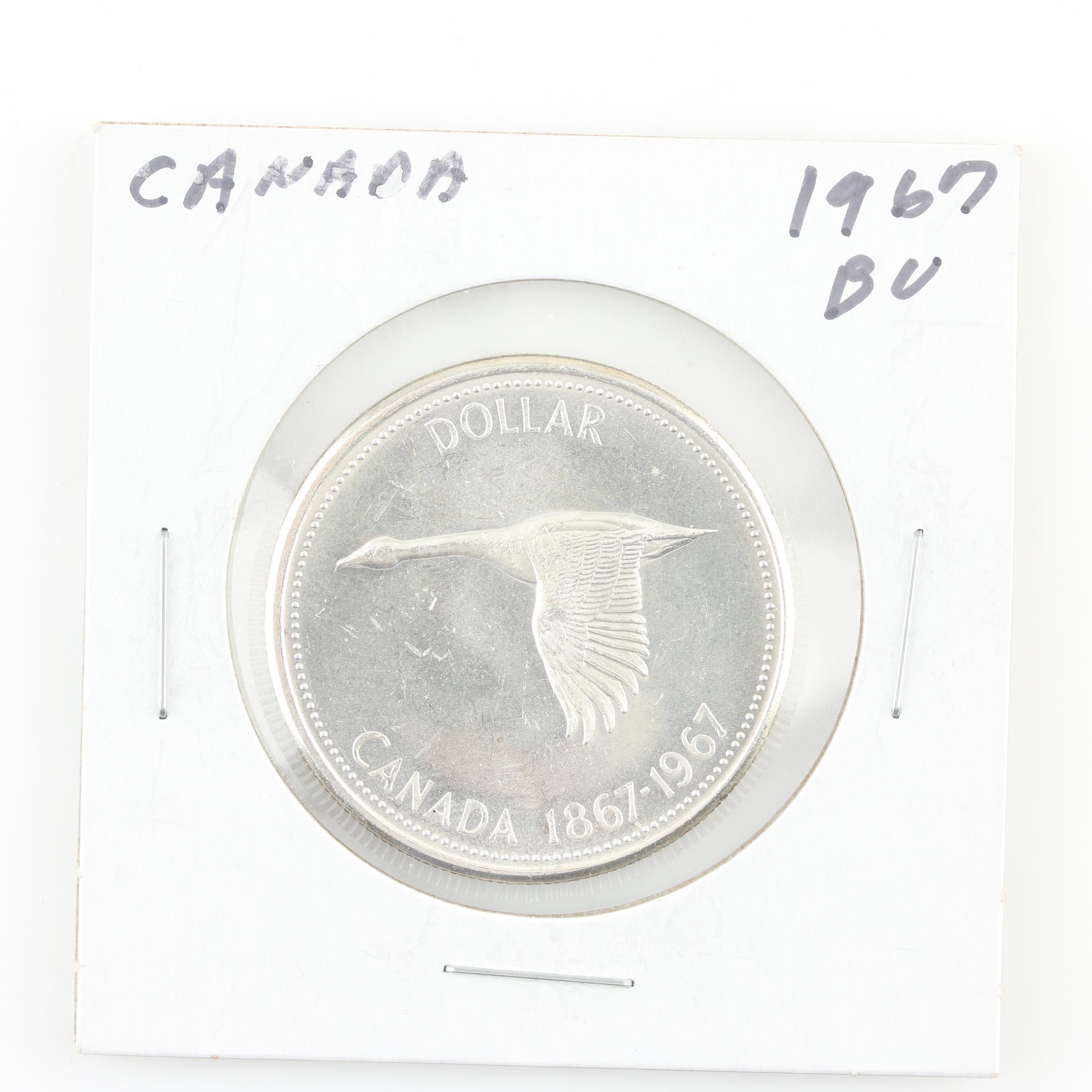 1967 Canadian Silver Dollar (100 Year commemorative)