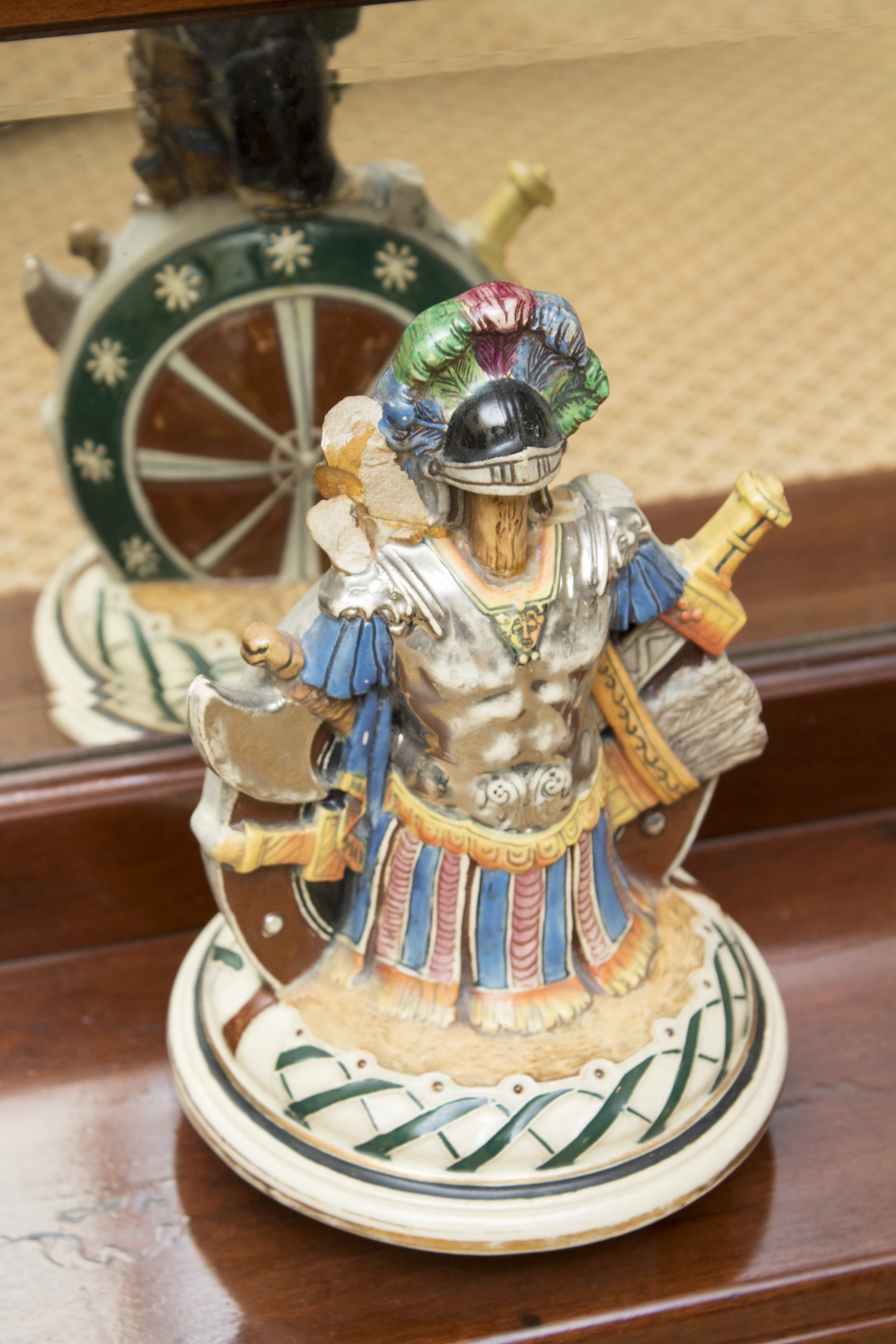 German Beer Steins Featuring Gerz and a Vintage Ledge Mirror