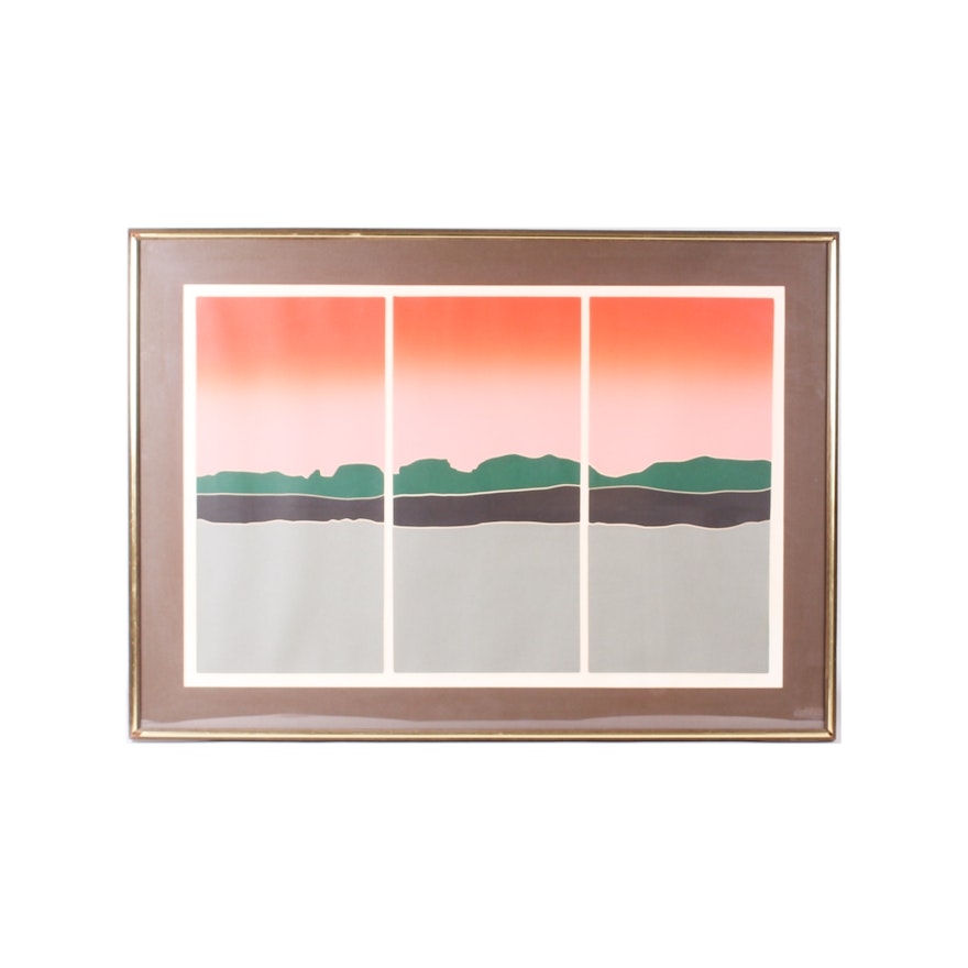 Rita Schwartz Limited Edition Silk Screen Print on Paper "Horizons"