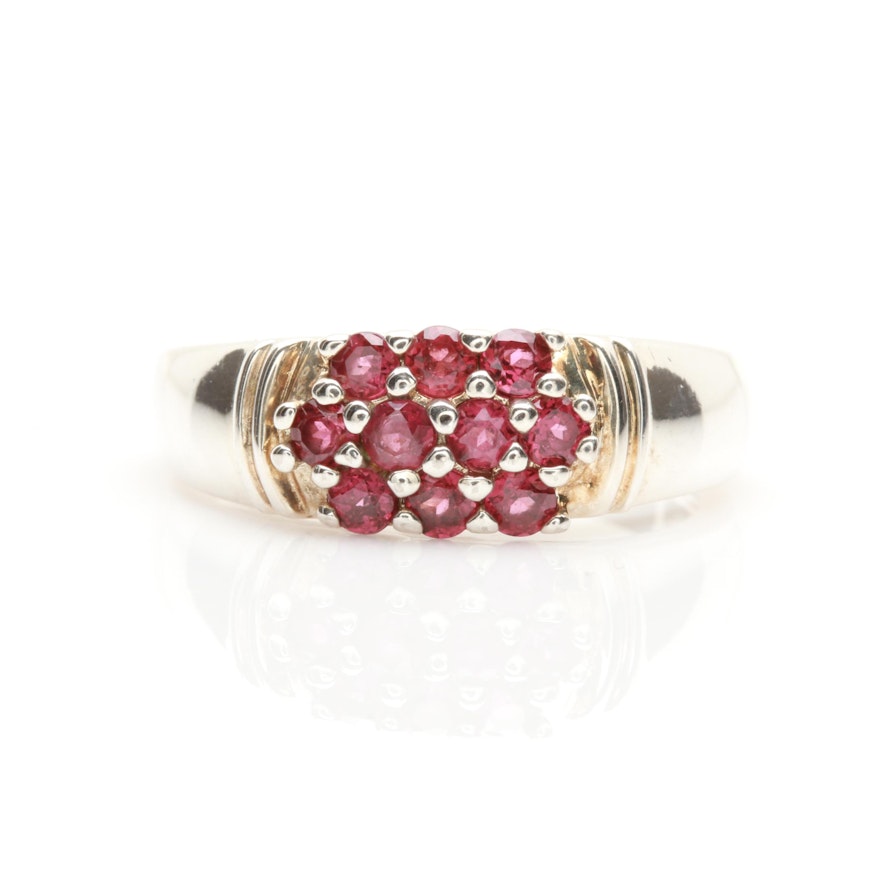 Sterling Silver Rhodolite Garnet Ring