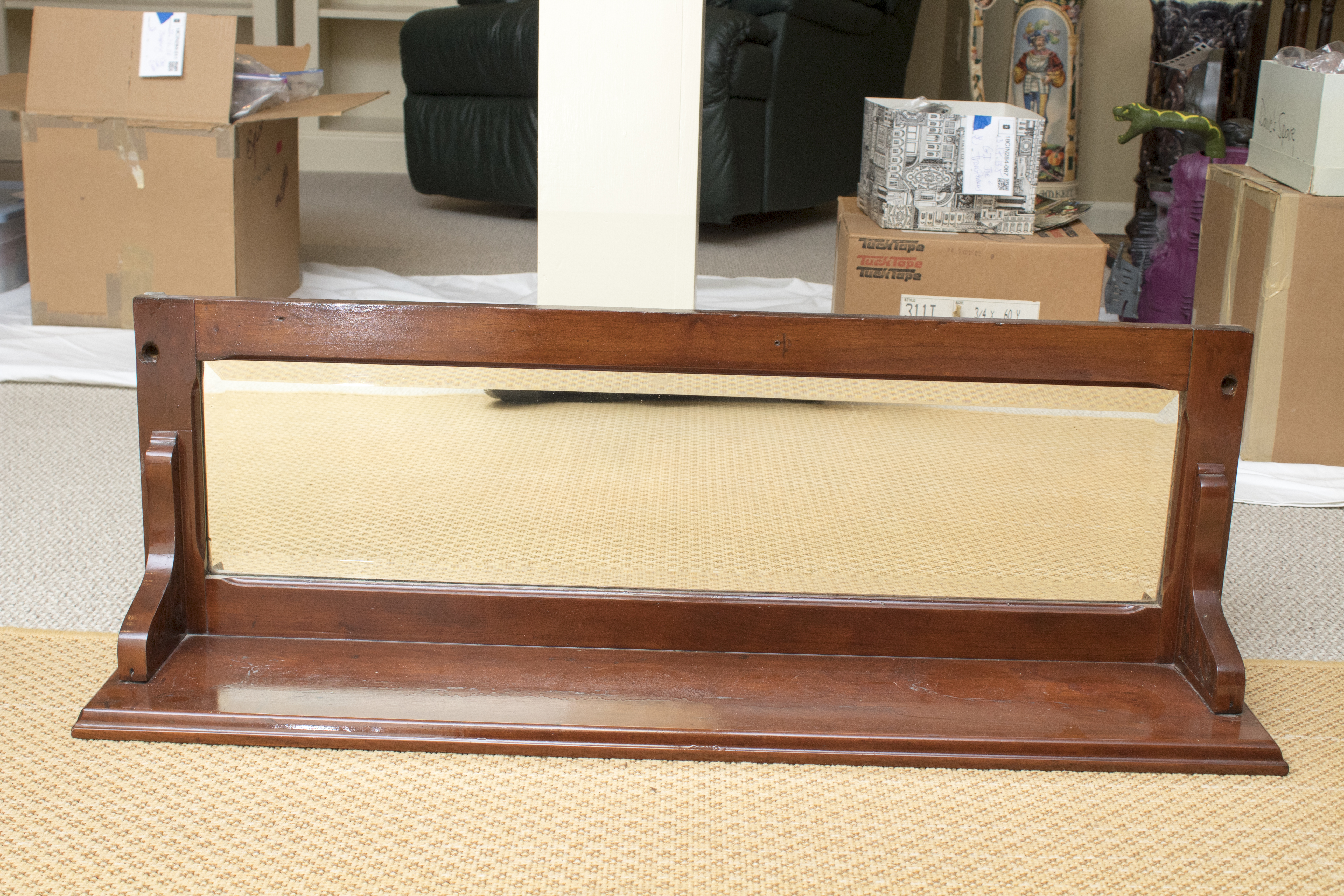 German Beer Steins Featuring Gerz and a Vintage Ledge Mirror