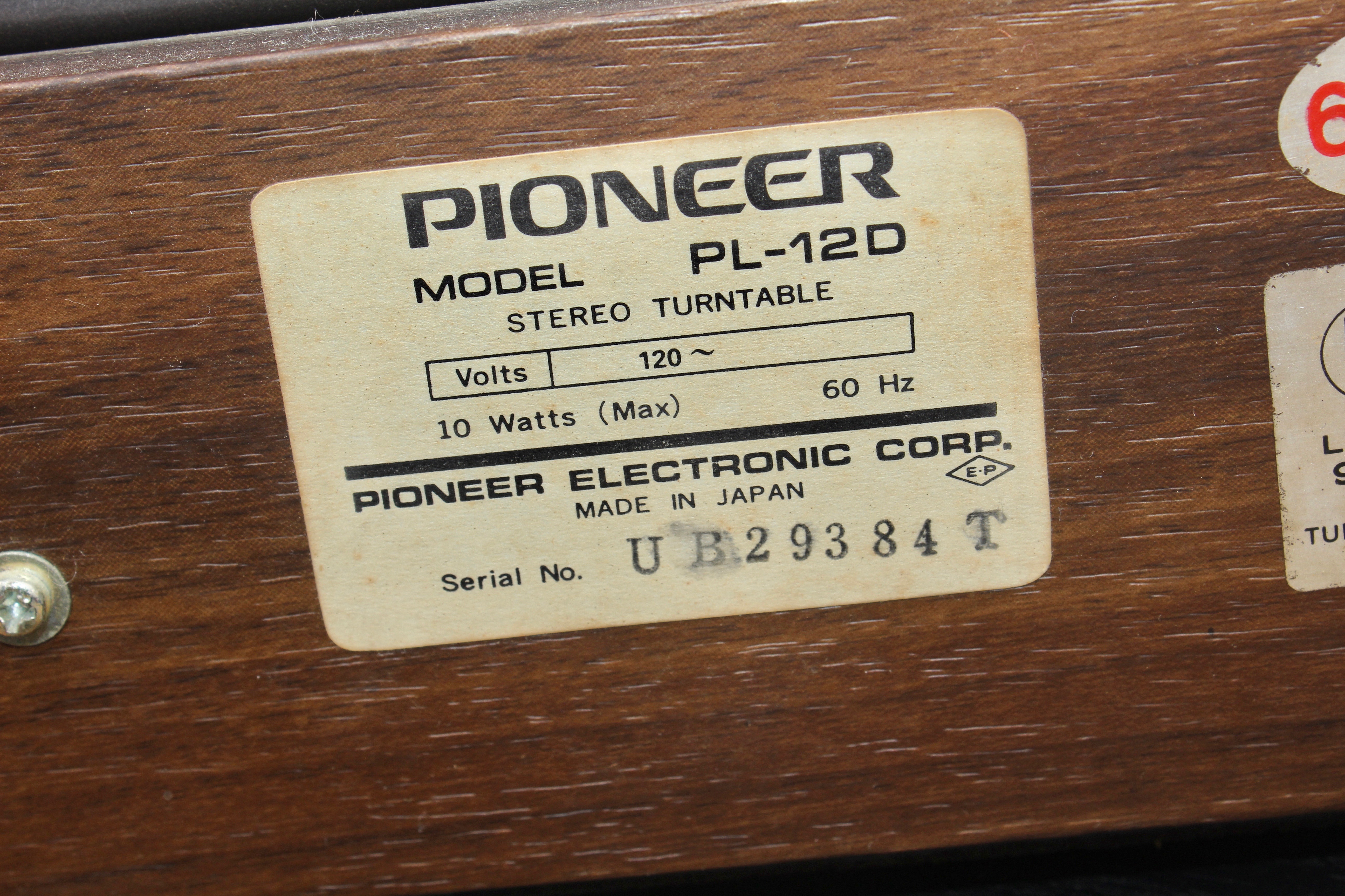 Pioneer Type 3 Turntable, Subwoofer, and Speaker Stands
