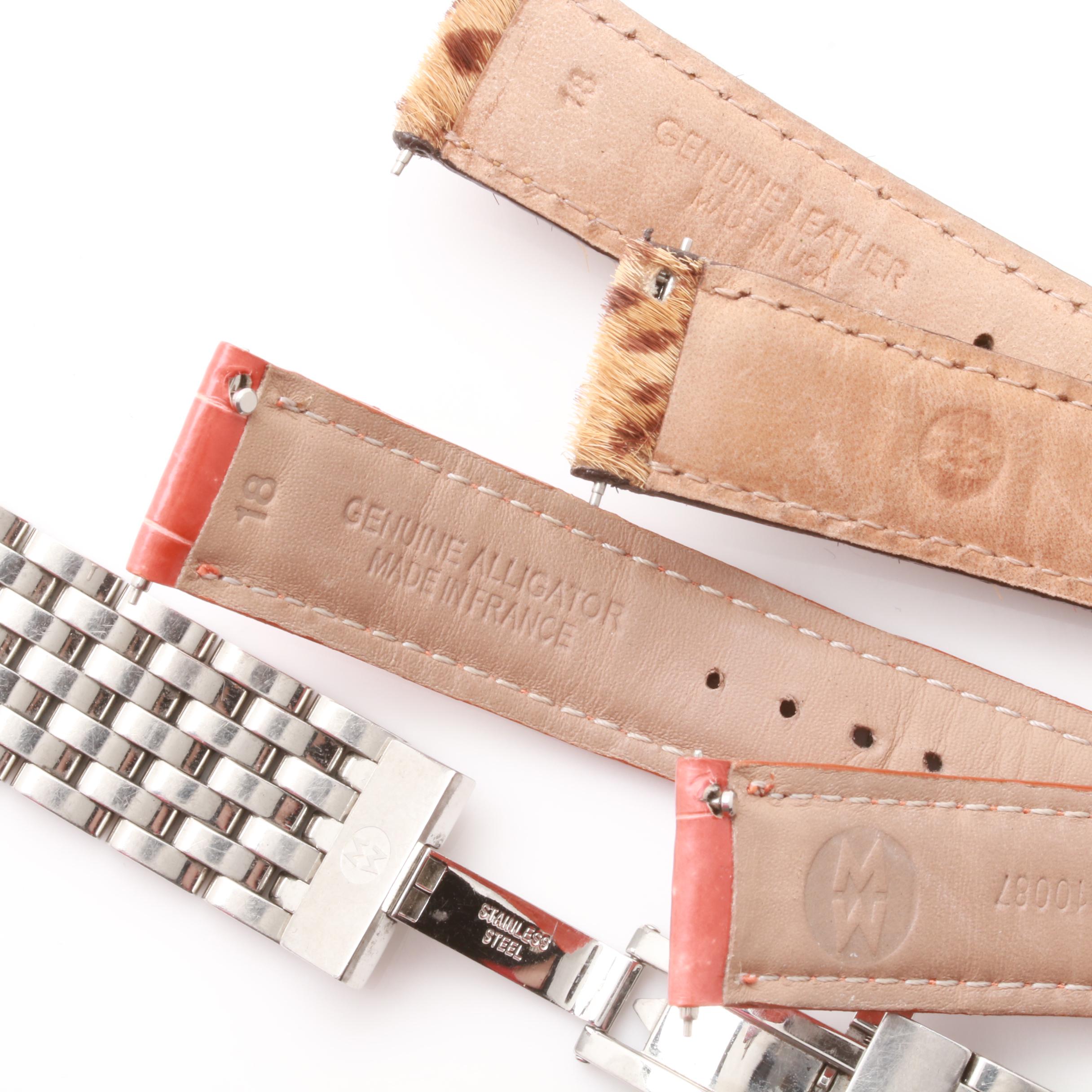 Michele CSX Stainless Steel Diamond Chronograph Watch With Assorted Straps