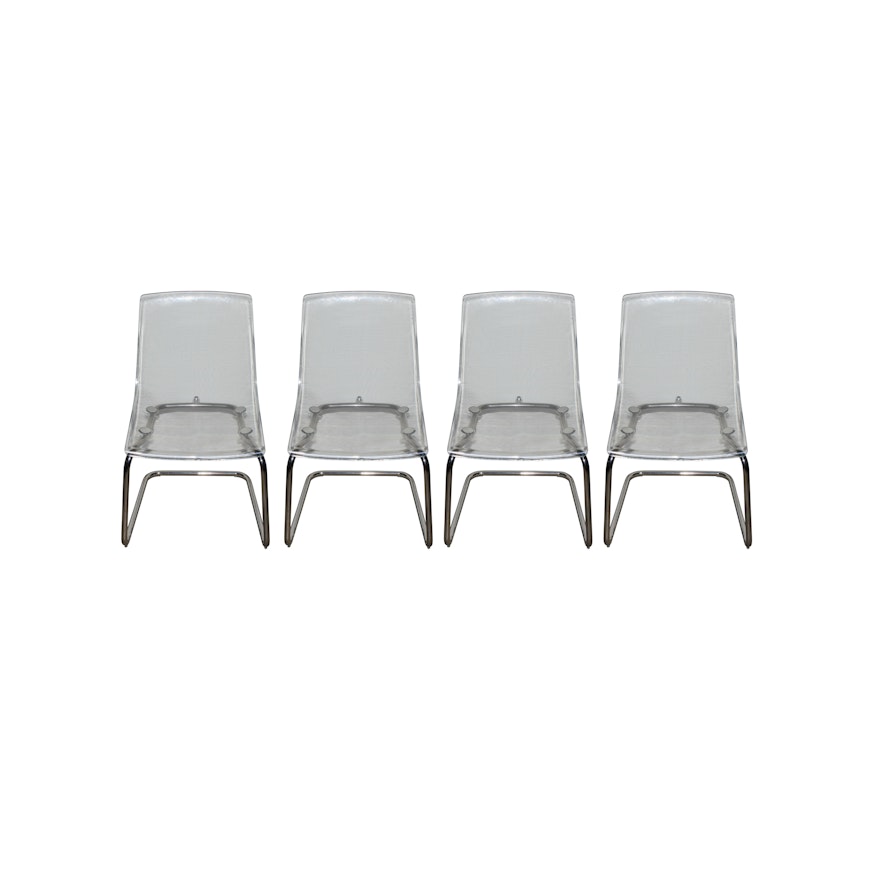 Four "Tobias" Ghost Chairs by IKEA