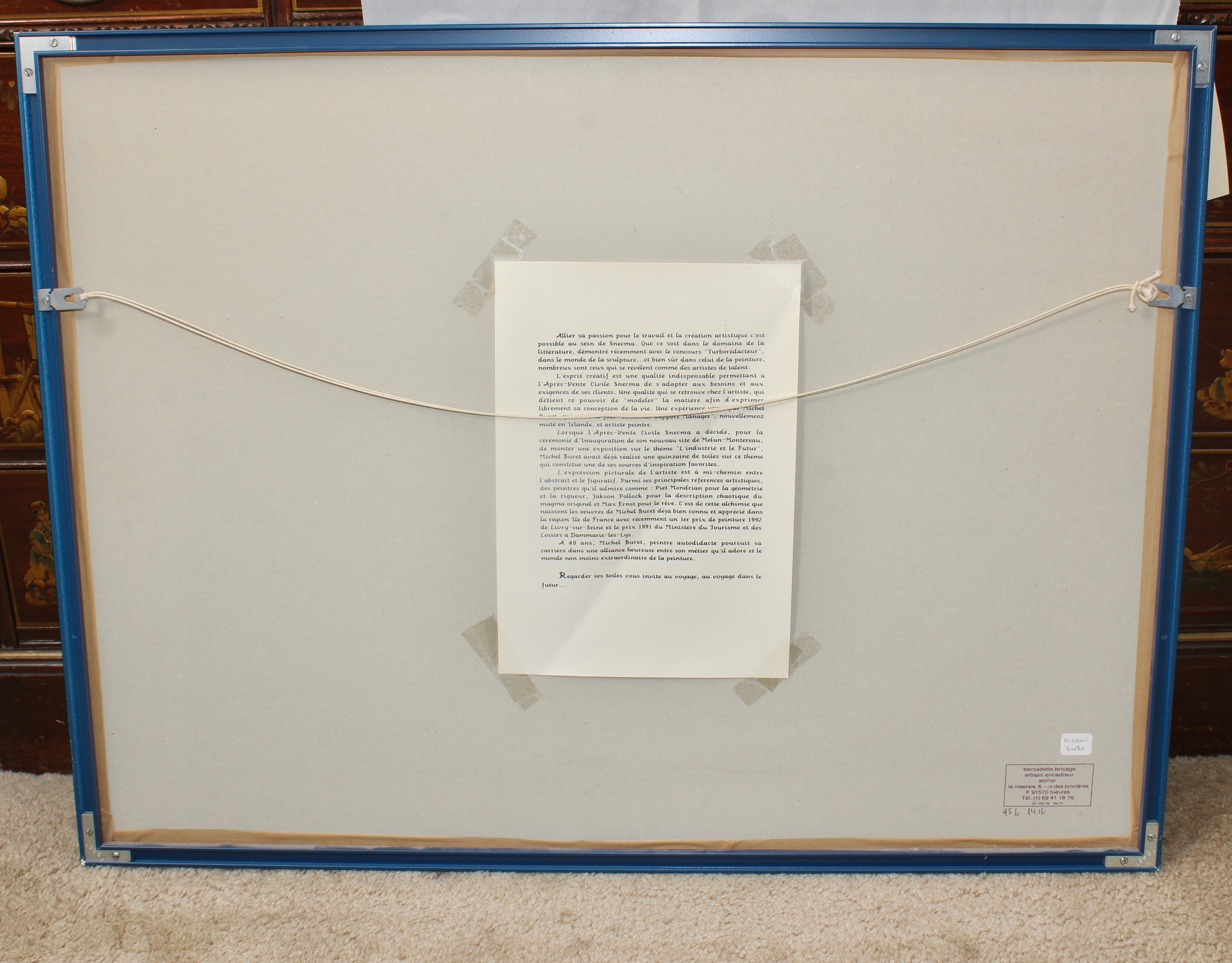 Michel Buret Signed Limited Edition Abstract Lithograph