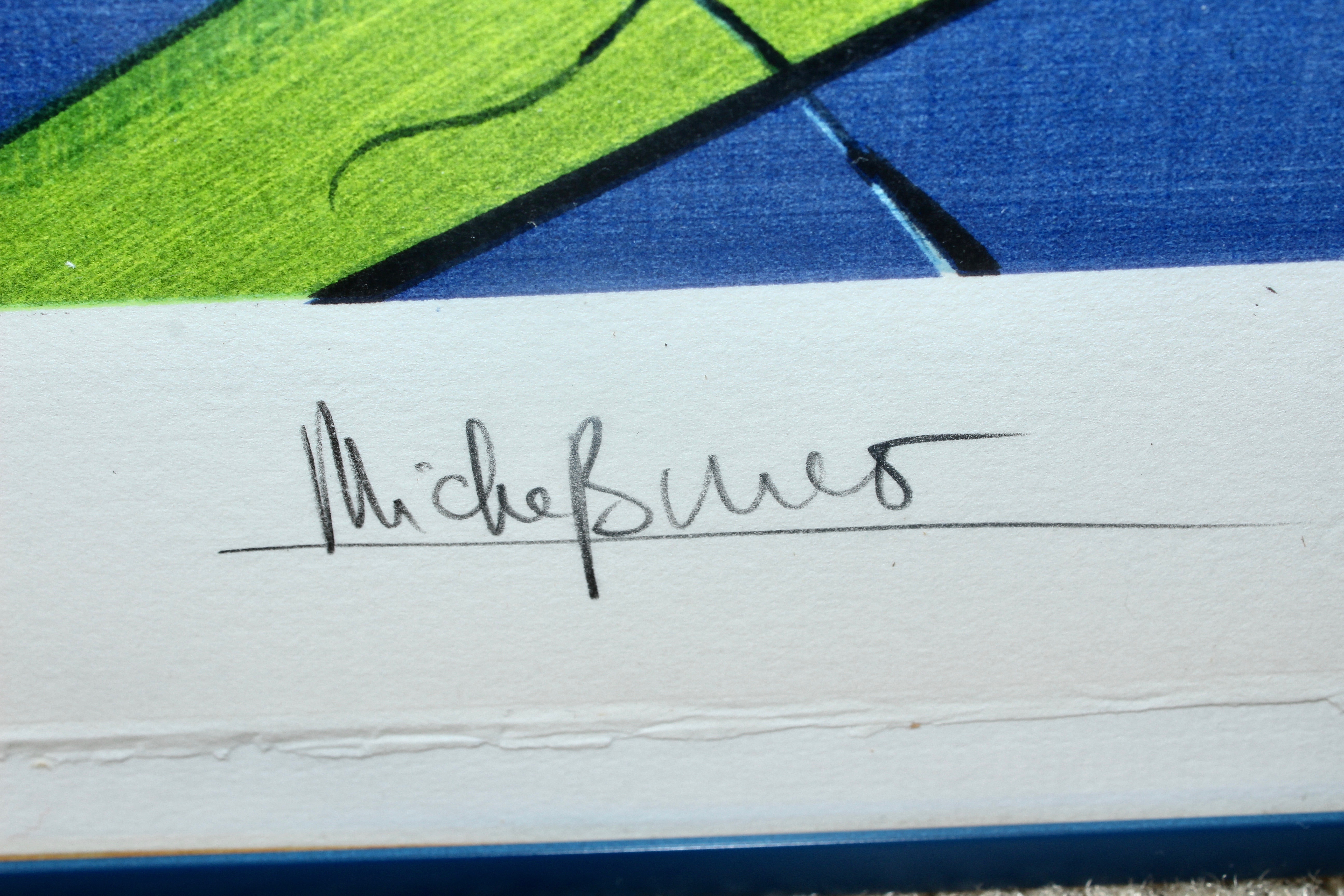 Michel Buret Signed Limited Edition Abstract Lithograph