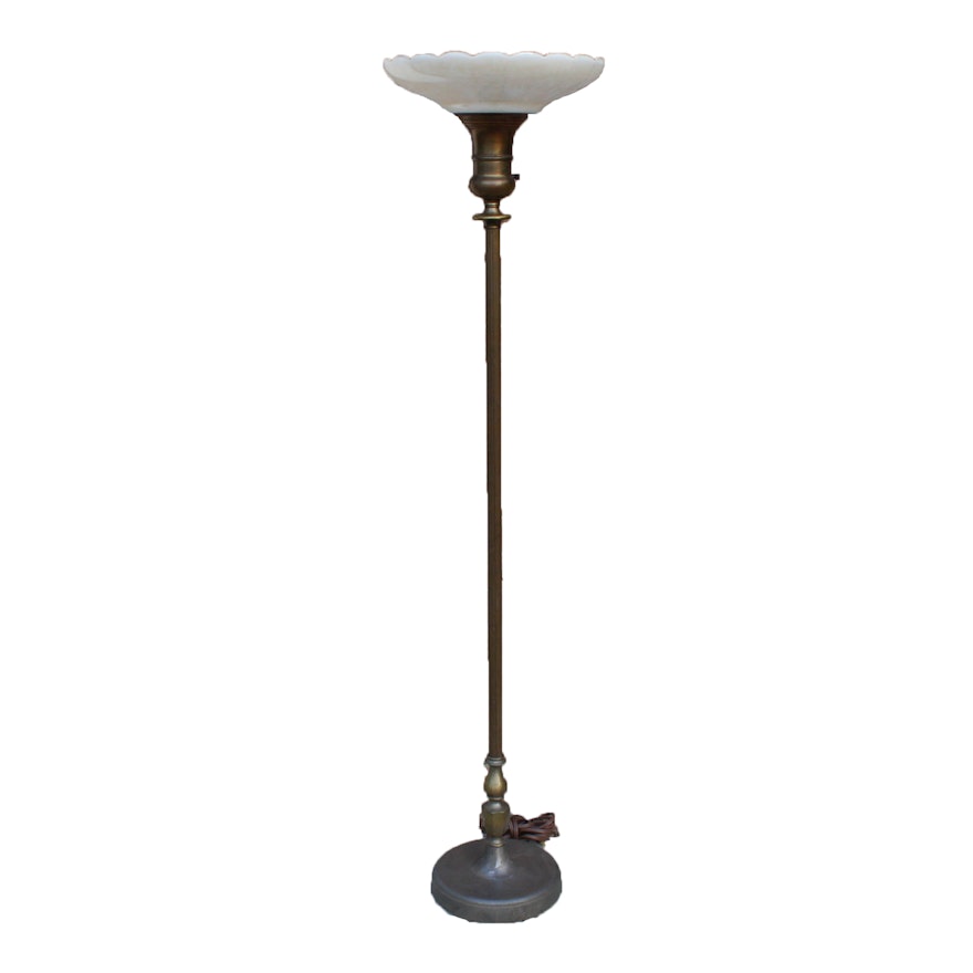 Vintage Torchiere Style Floor Lamp