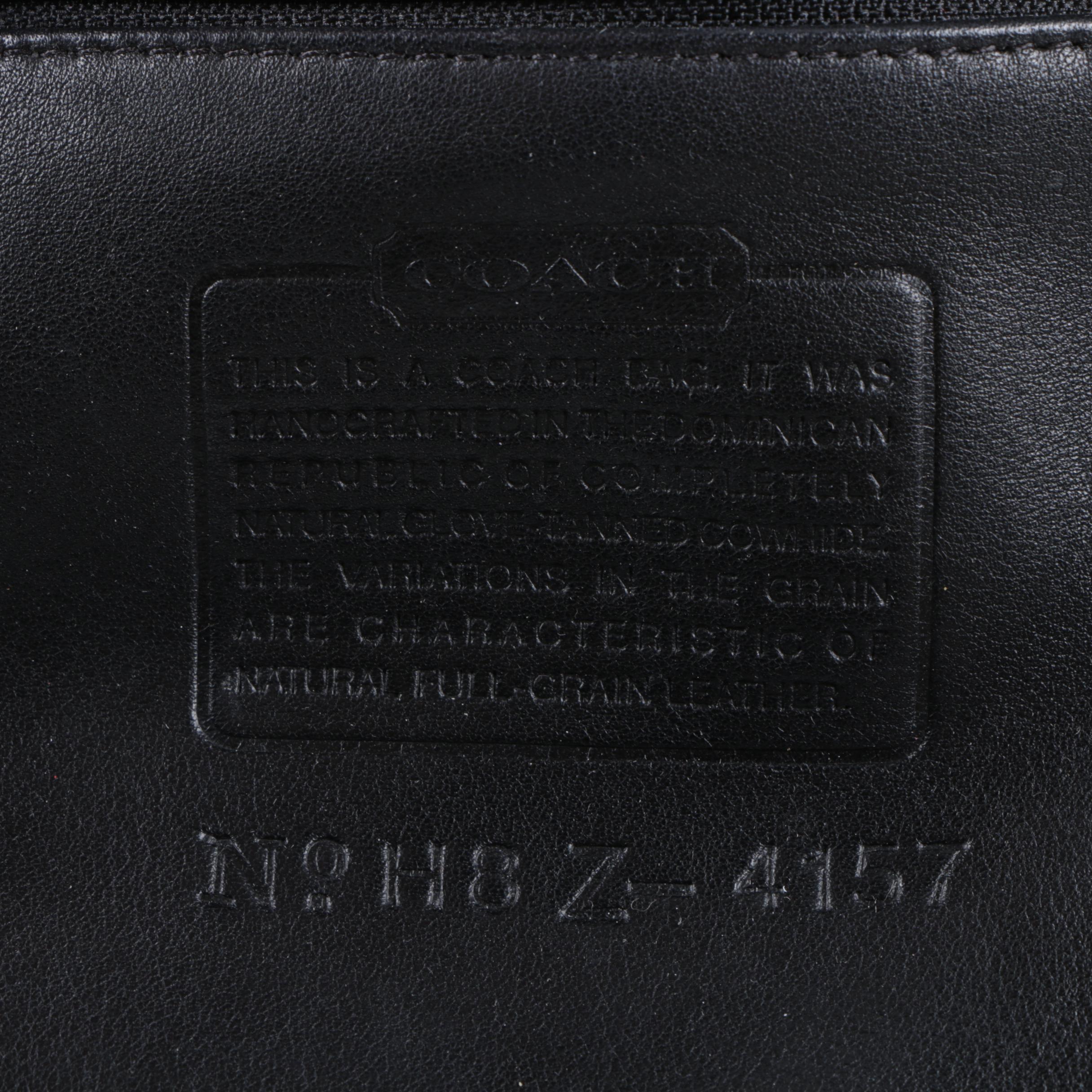 Vintage Coach Black Leather Shoulder Bags