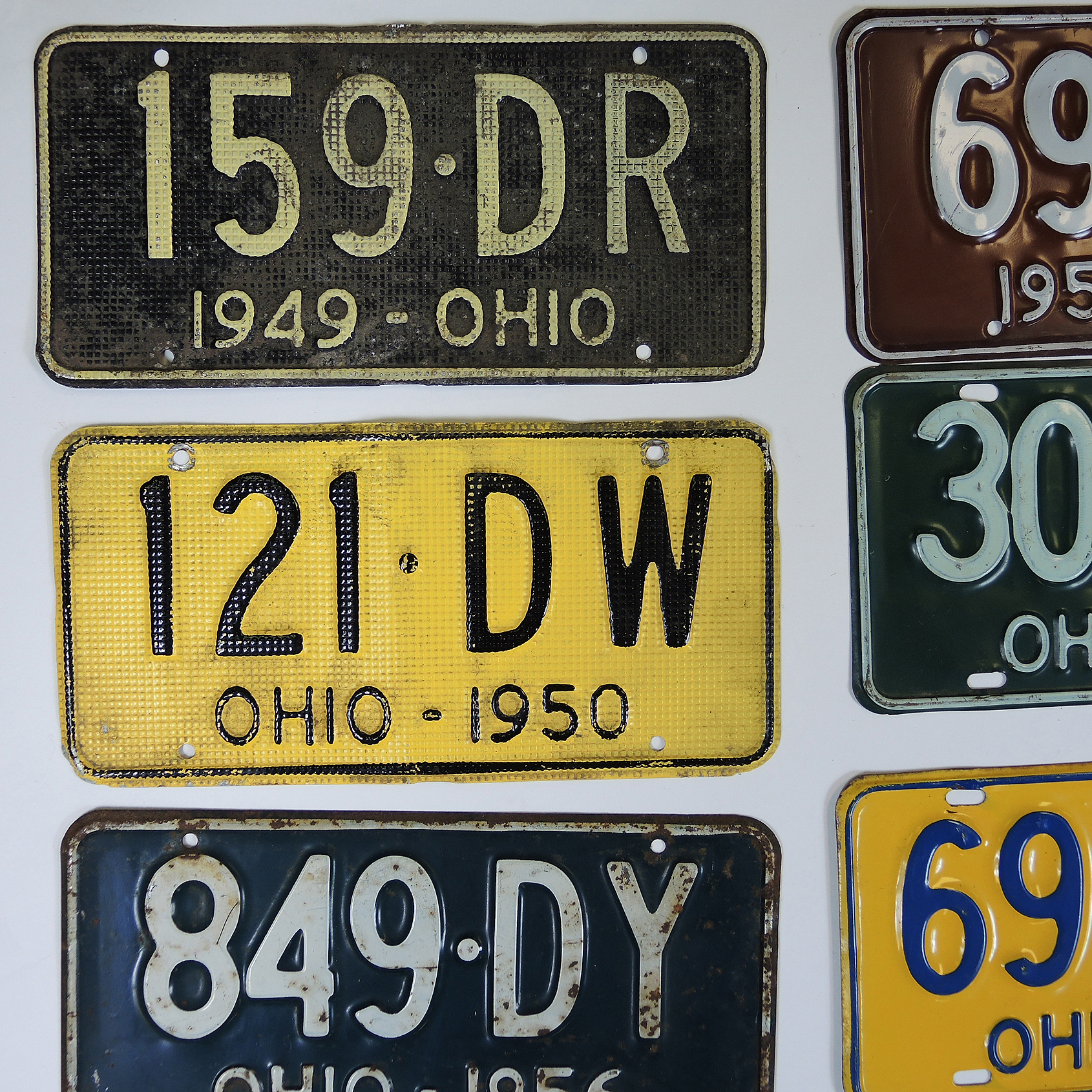 Vintage Ohio Vehicle License Plates