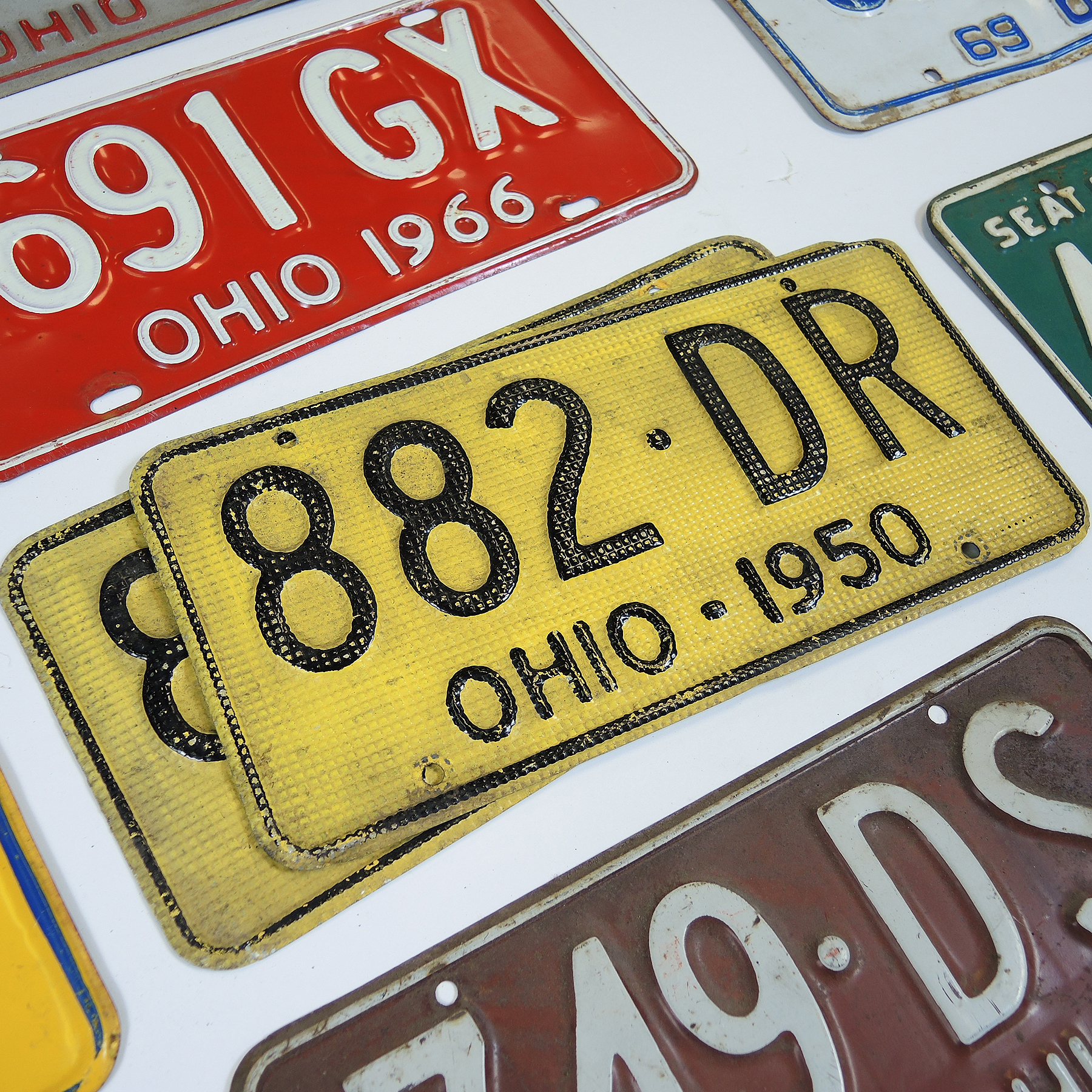 Vintage Ohio Vehicle License Plates