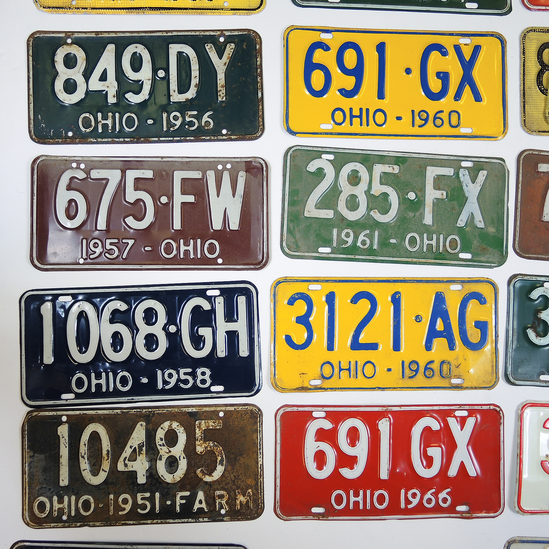 Vintage Ohio Vehicle License Plates