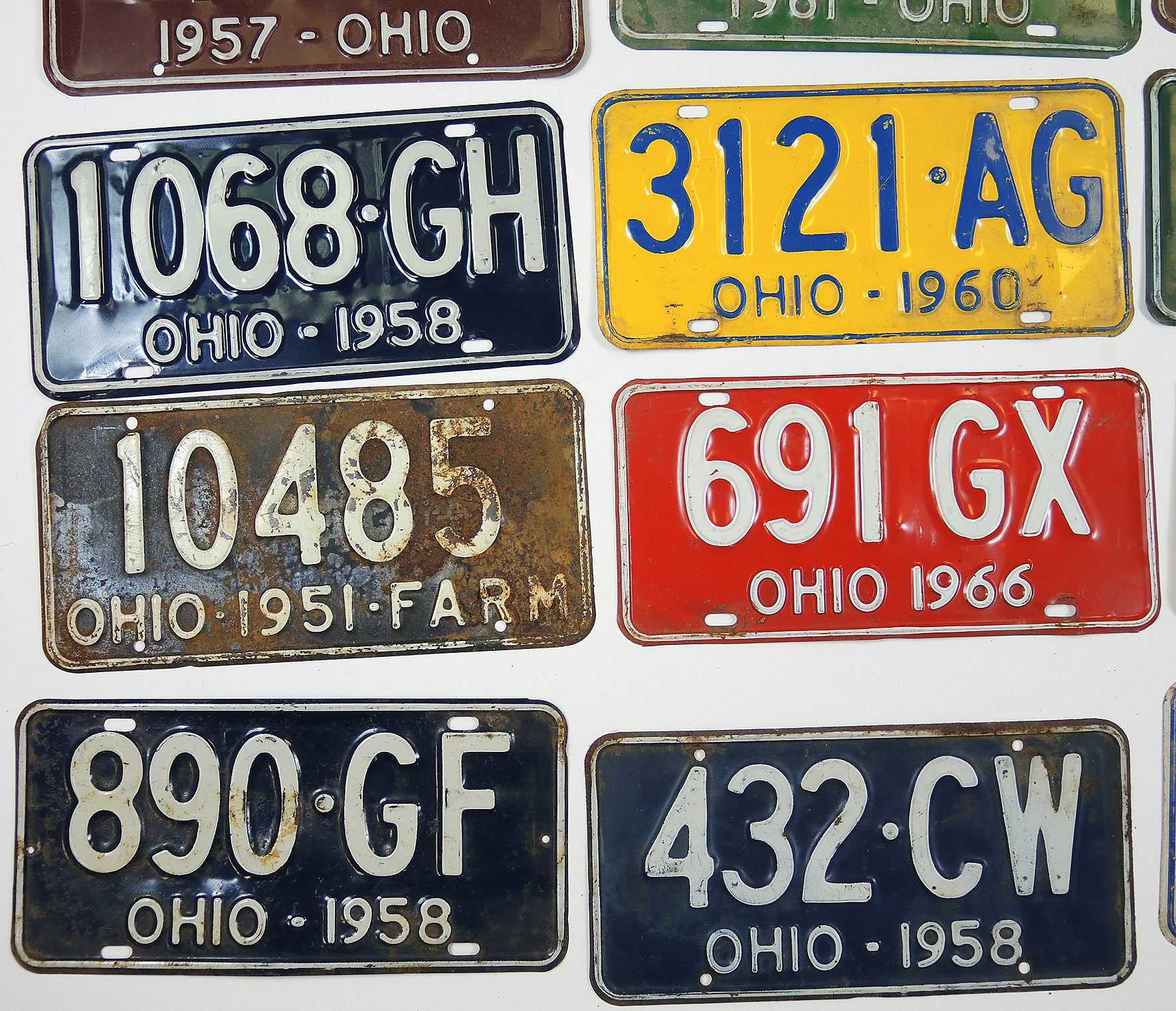 Vintage Ohio Vehicle License Plates