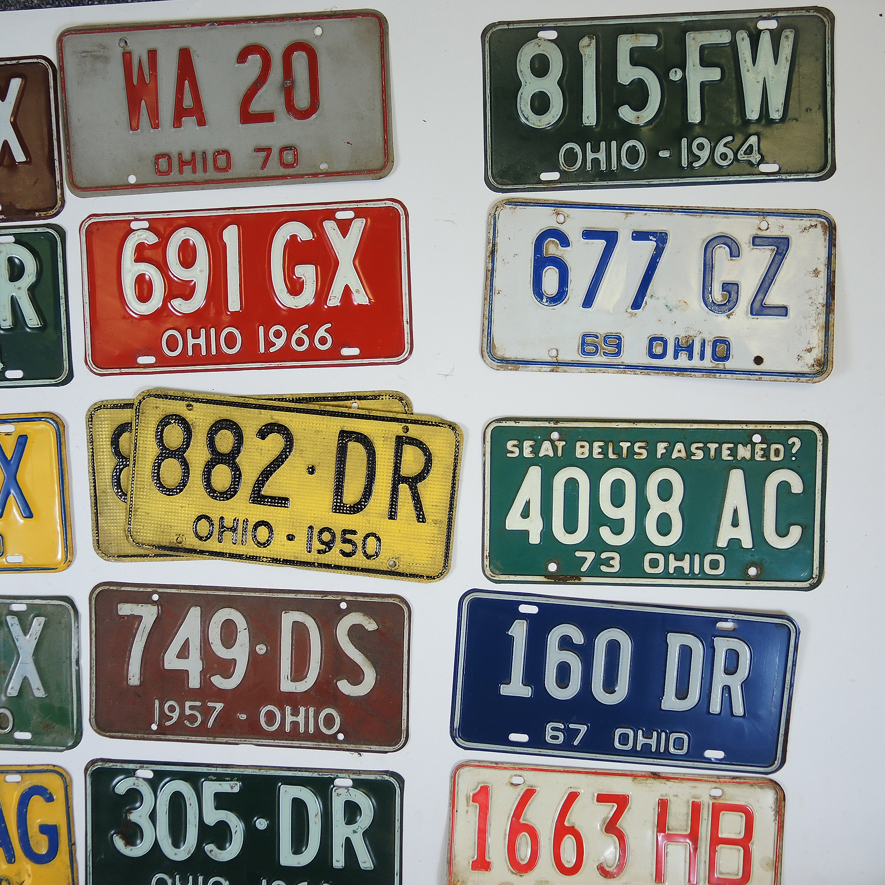 Vintage Ohio Vehicle License Plates