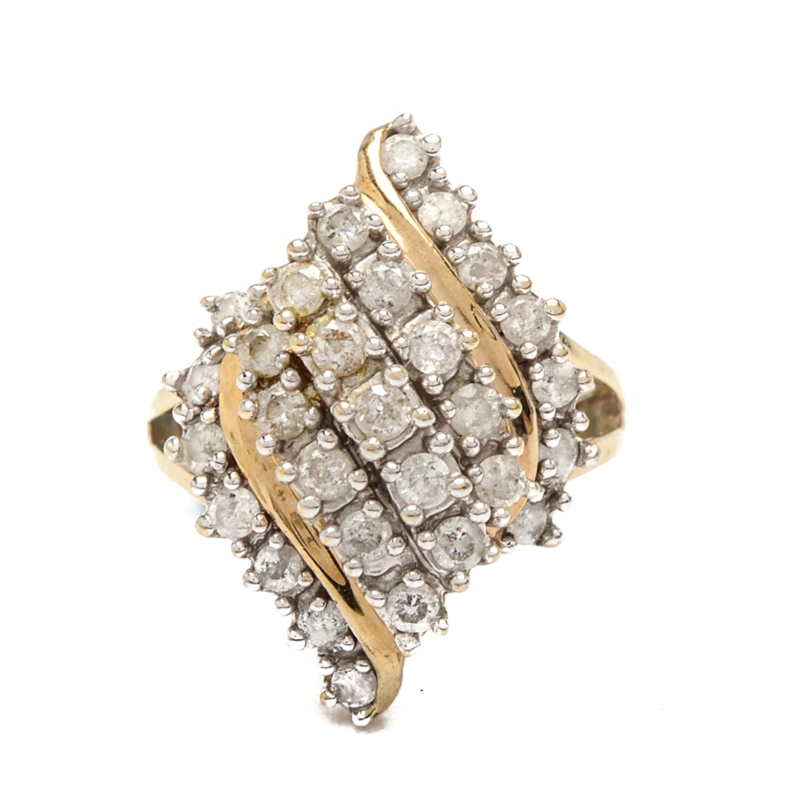 10K Yellow Gold Diamond Ring