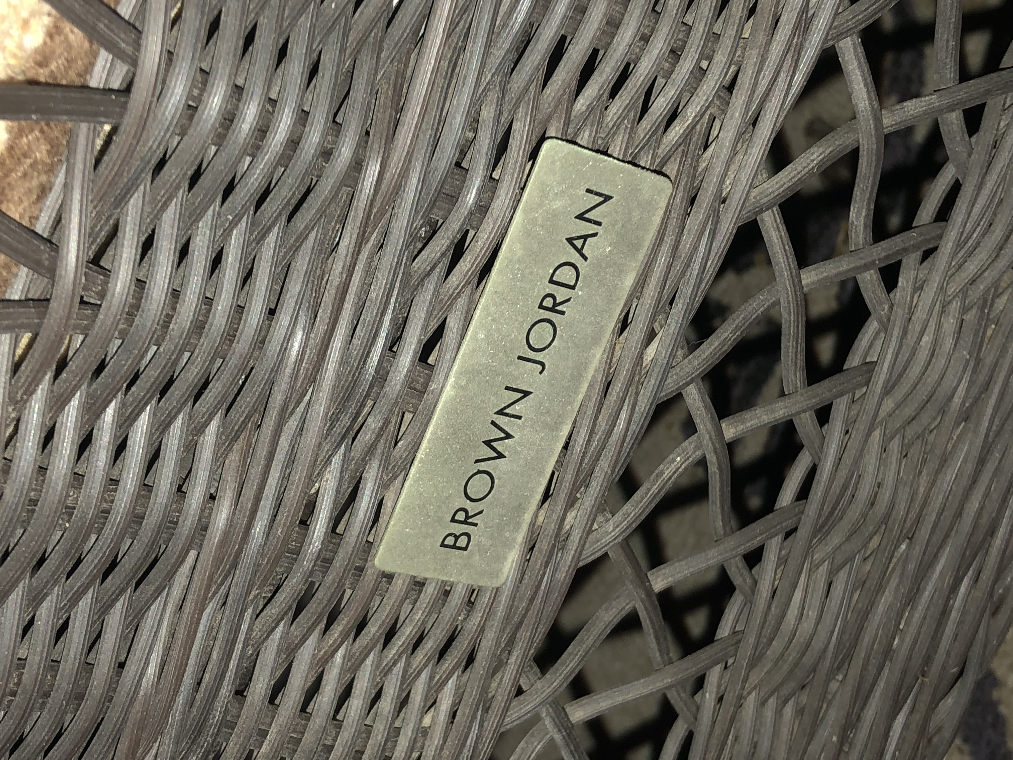 Dark Wicker Loveseat by Brown Jordan