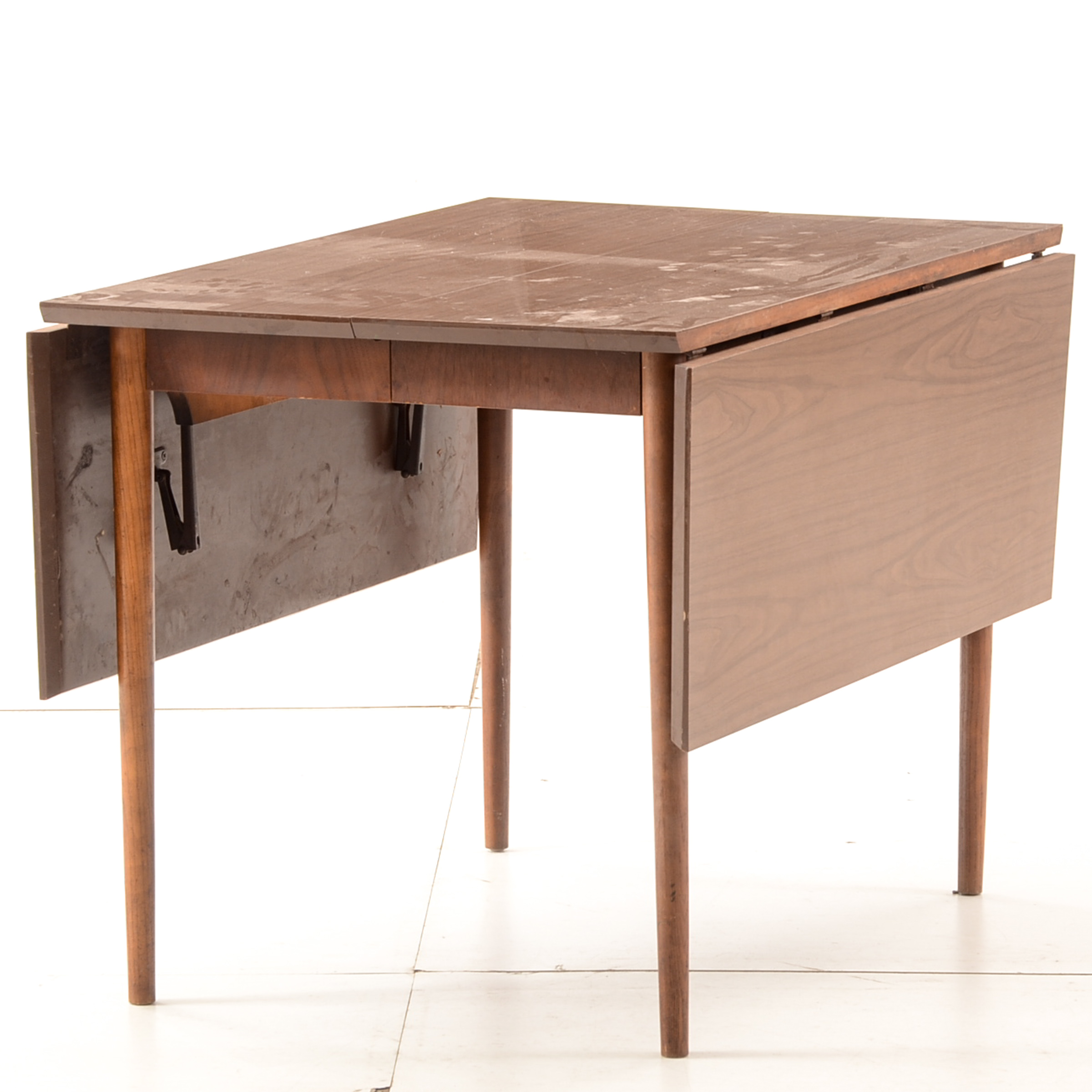 Walnut and Laminate Drop-Leaf Table