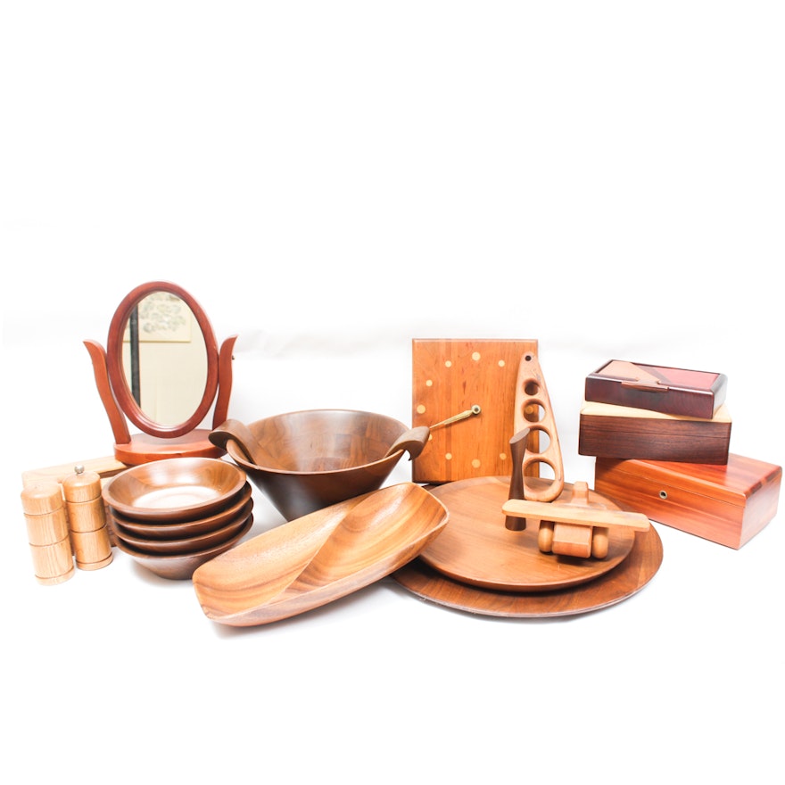 Carved Wood Home Accessories Featuring Lane and DID Ware