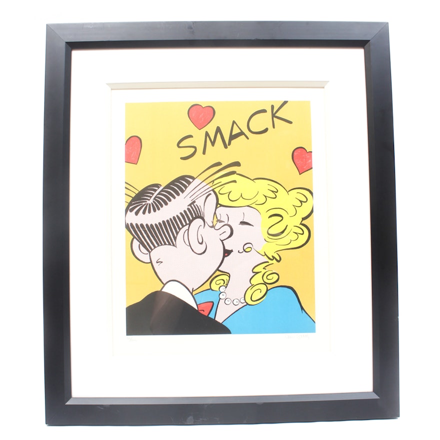 Dean Young Serigraph on Paper "Smack- Blondie + Dagwood"