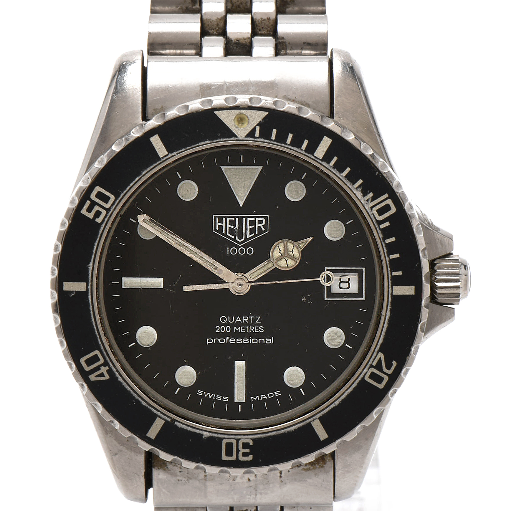 1980s Heuer 1000 Stainless Steel Quartz Watch, Pre TAG Heuer