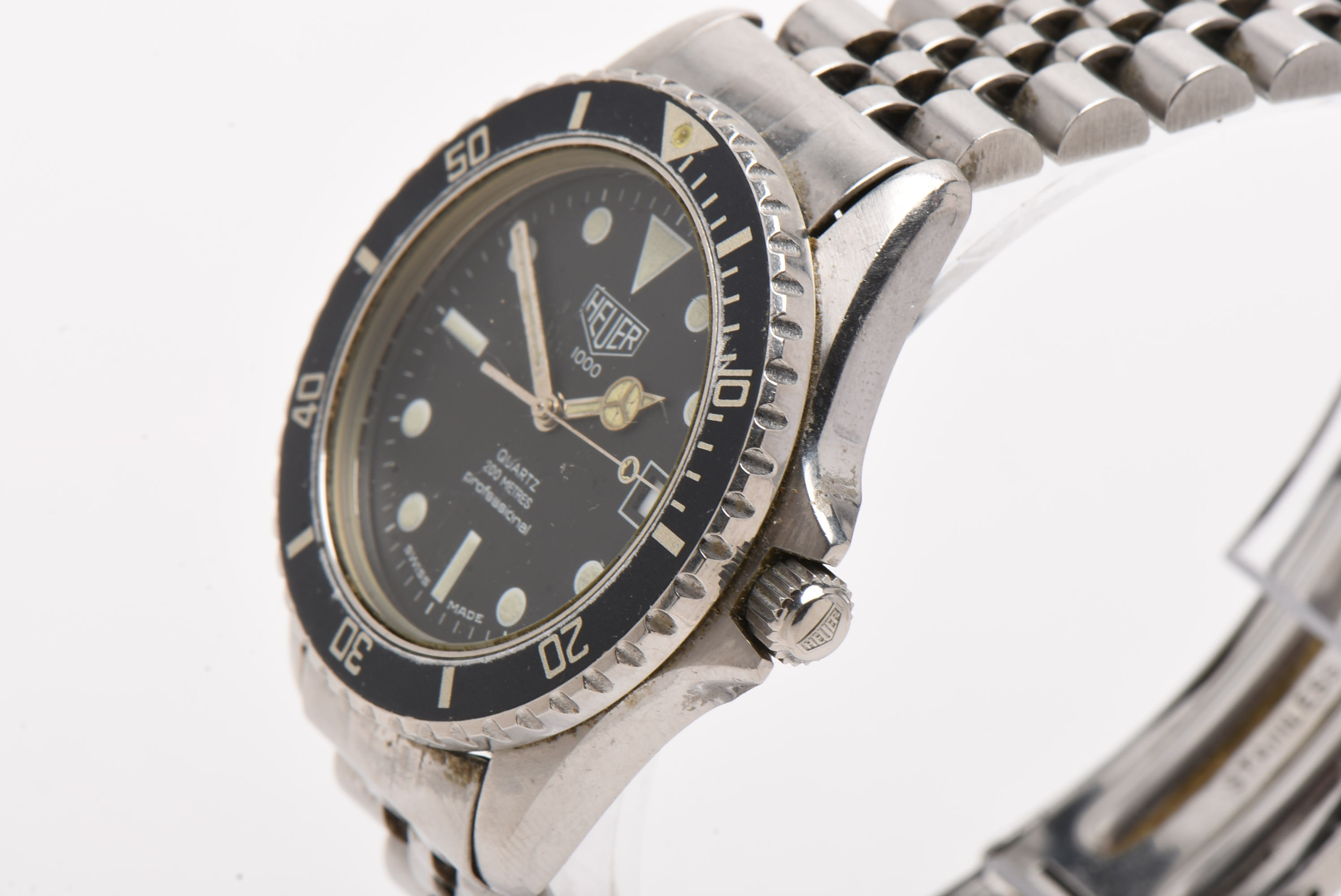 1980s Heuer 1000 Stainless Steel Quartz Watch, Pre TAG Heuer