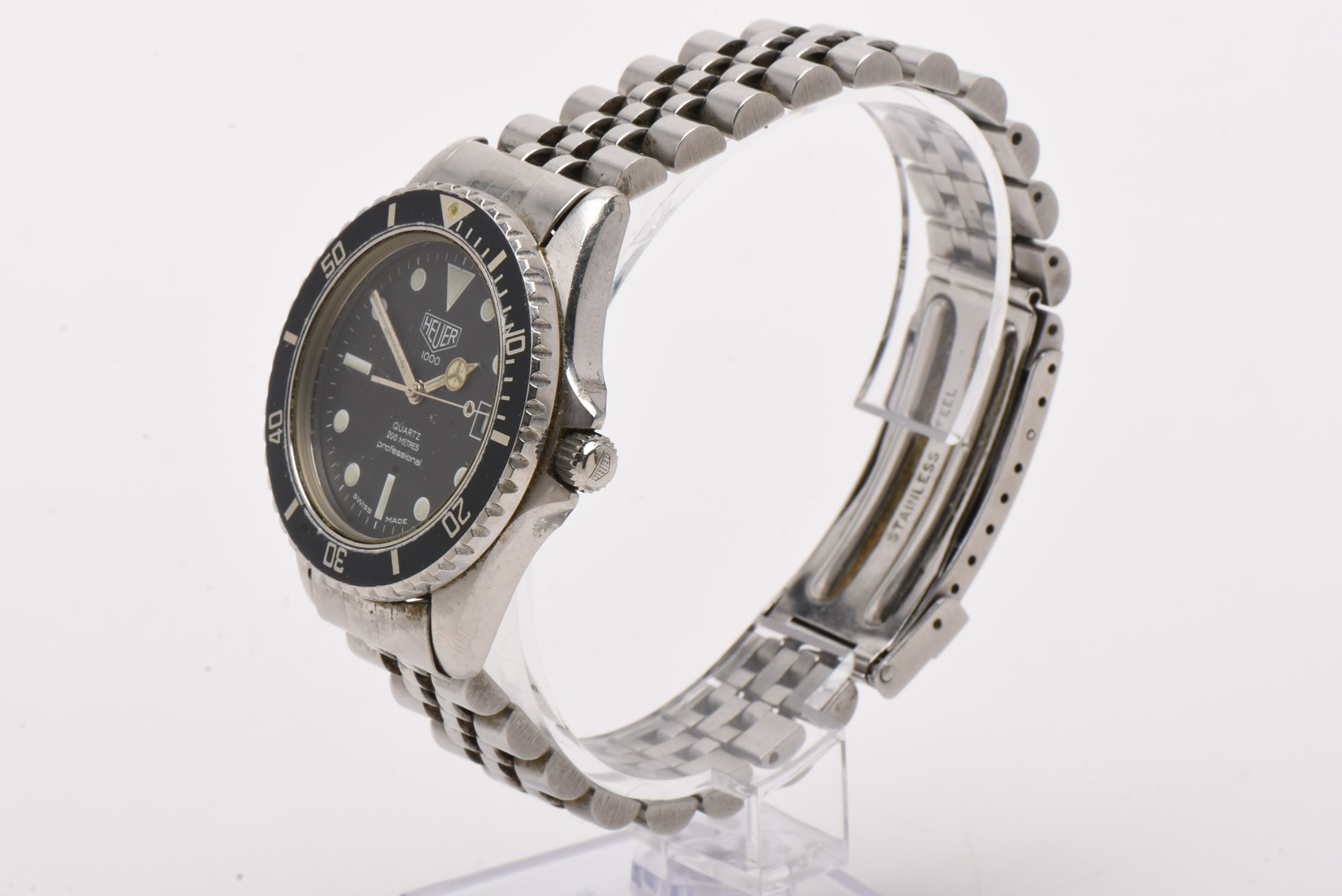 1980s Heuer 1000 Stainless Steel Quartz Watch, Pre TAG Heuer
