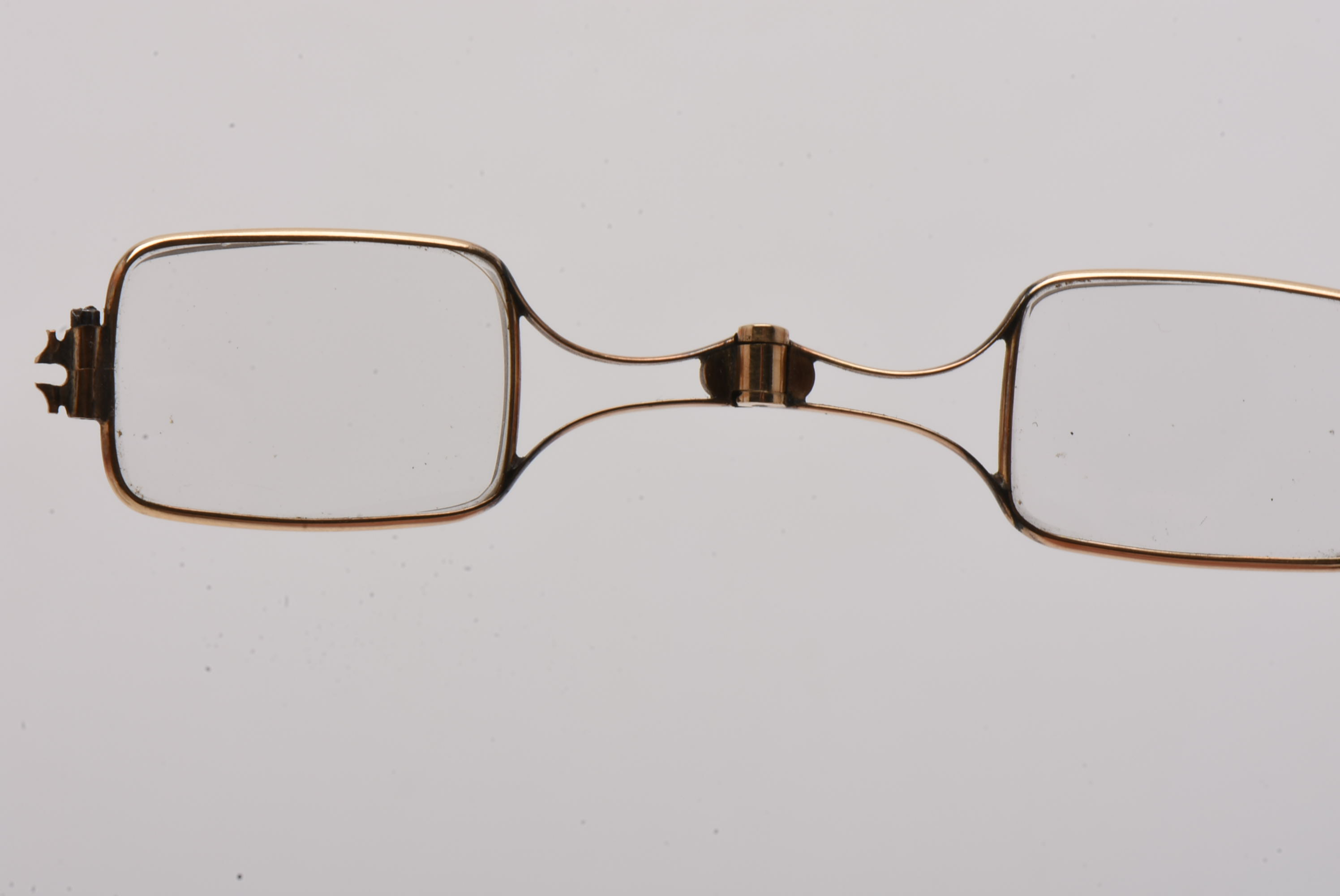 Victorian 14K Yellow Gold Engraved Lorgnette