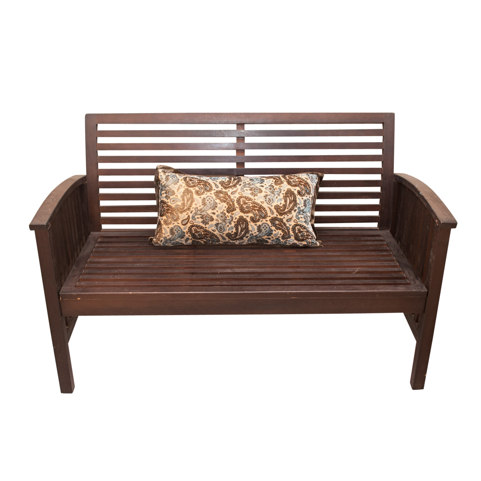 Slatted Wooden Bench