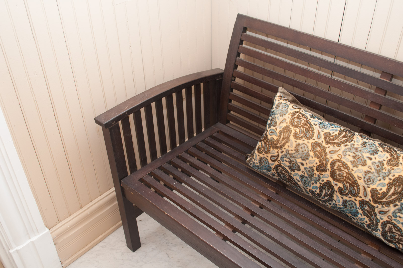 Slatted Wooden Bench