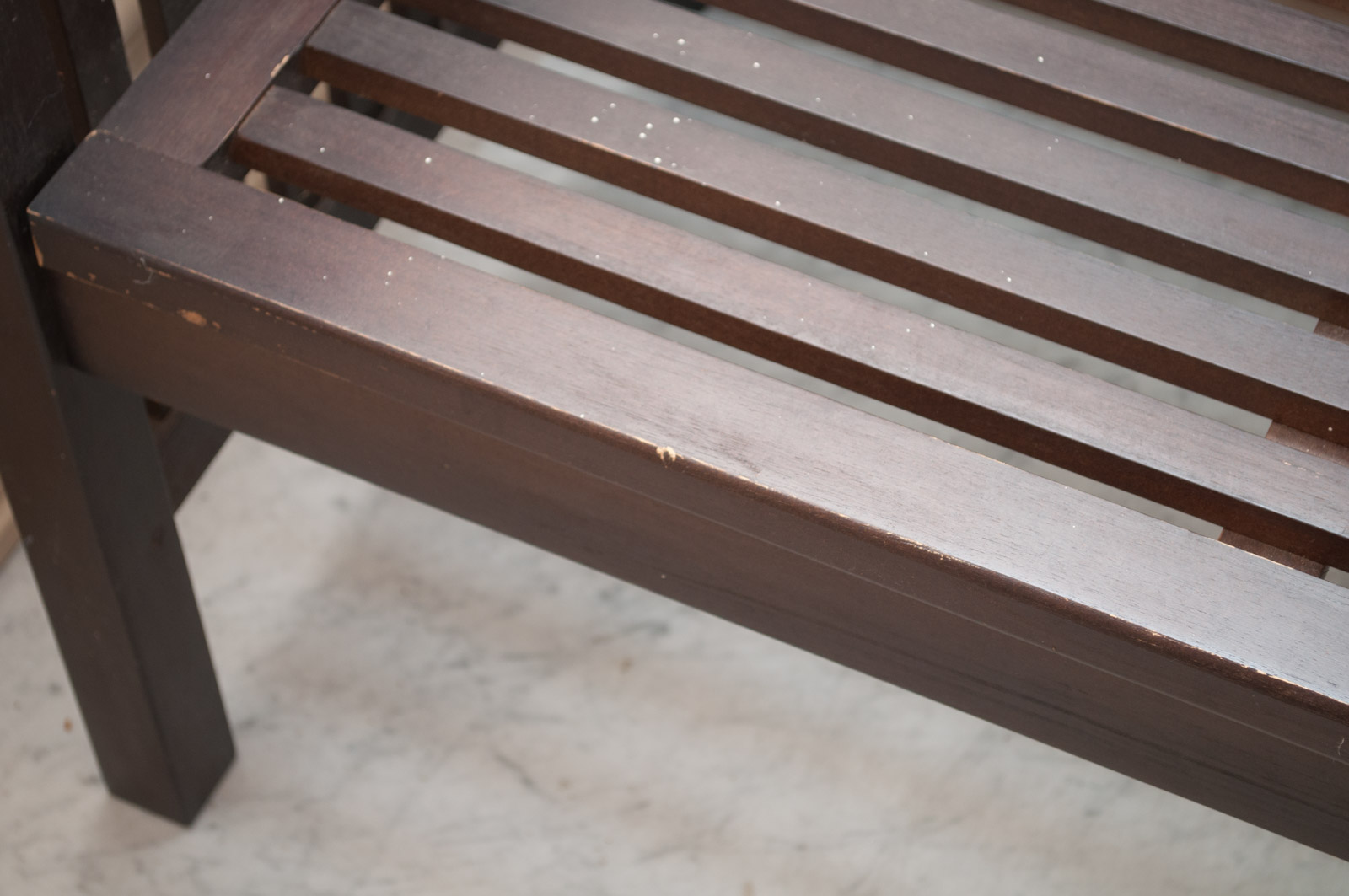 Slatted Wooden Bench