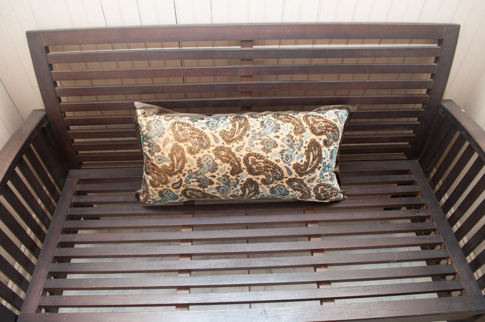 Slatted Wooden Bench