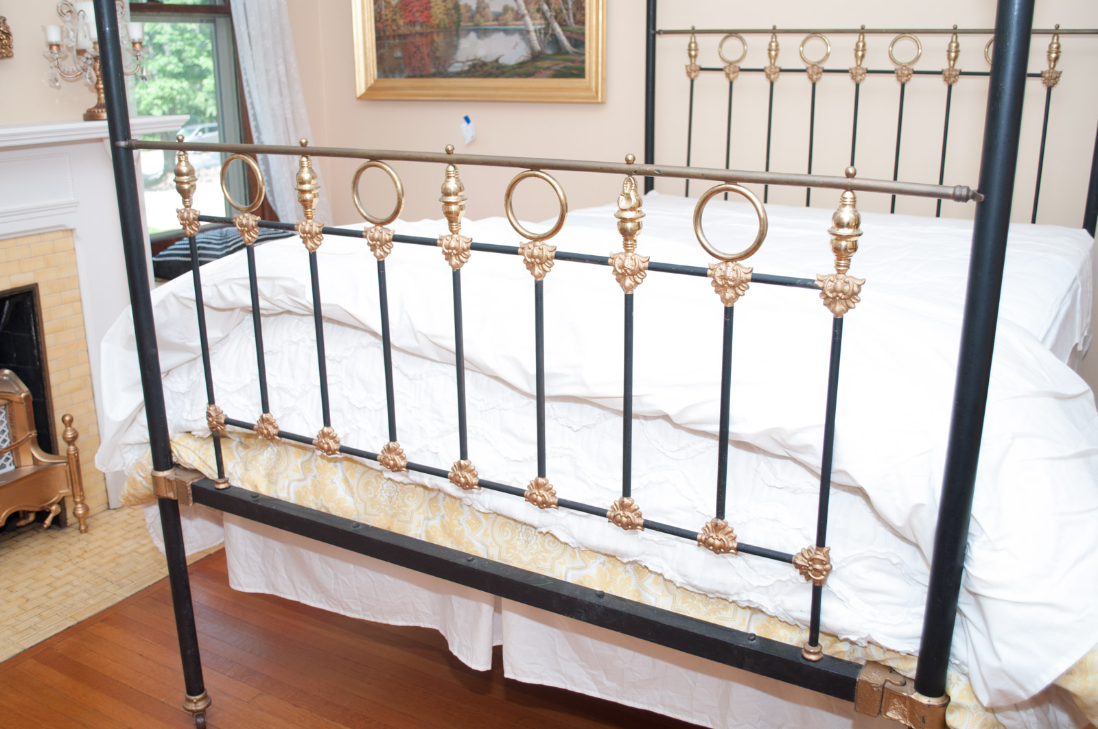 Cast Iron Queen-Size Canopy Bed