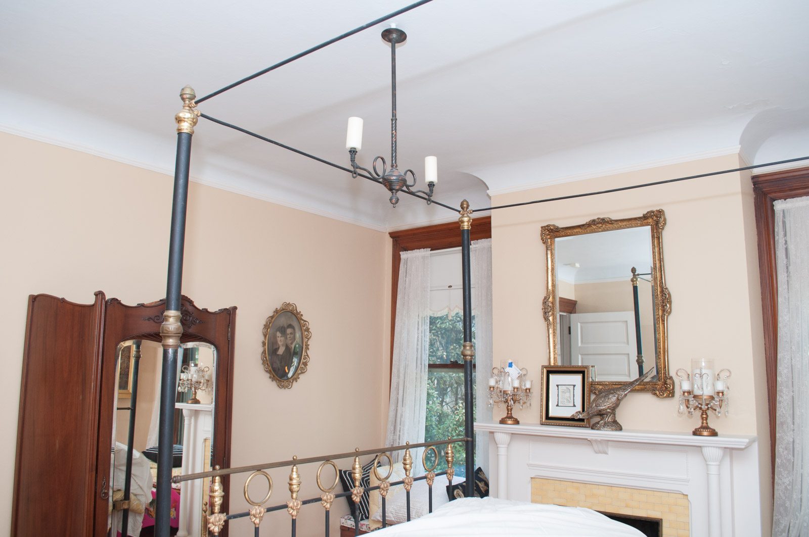 Cast Iron Queen-Size Canopy Bed