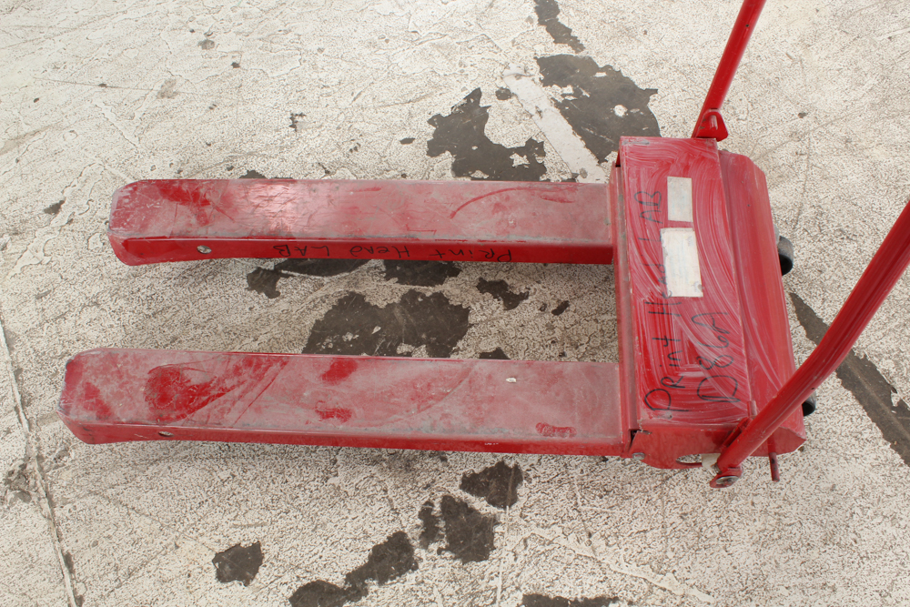 Red Metal Pallet Jack Hand Truck