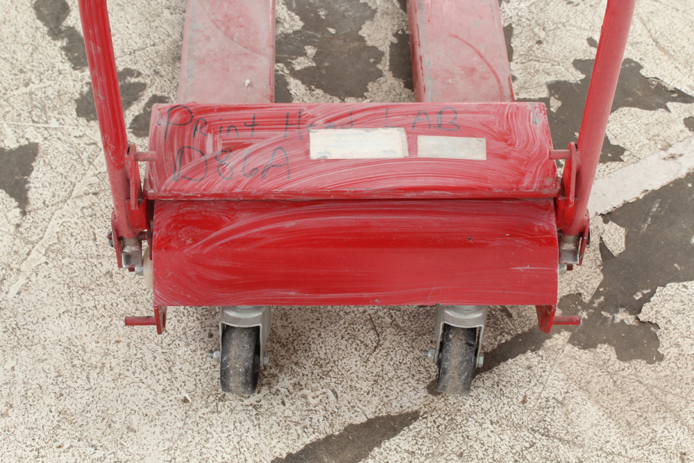 Red Metal Pallet Jack Hand Truck