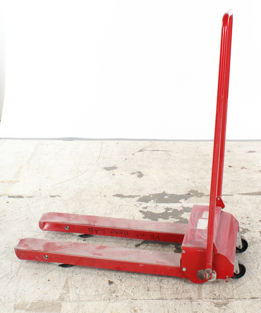 Red Metal Pallet Jack Hand Truck