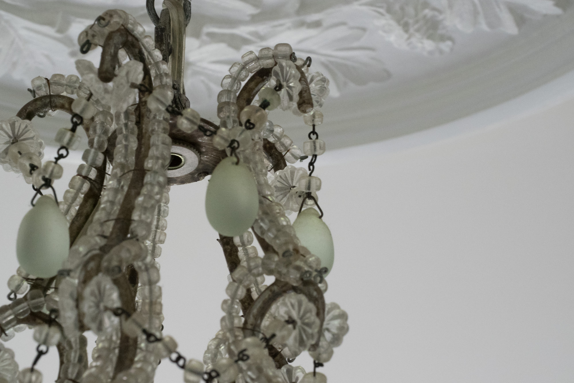 Vintage Venetian Style Glass Beaded Chandelier