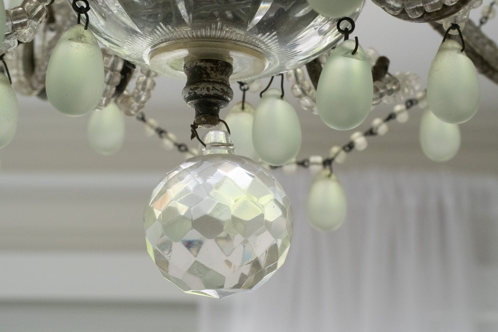 Vintage Venetian Style Glass Beaded Chandelier