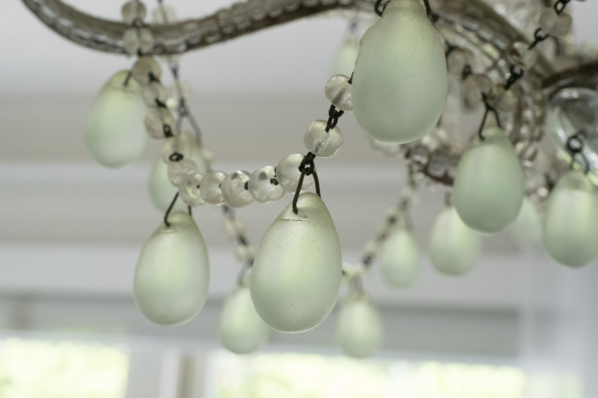 Vintage Venetian Style Glass Beaded Chandelier